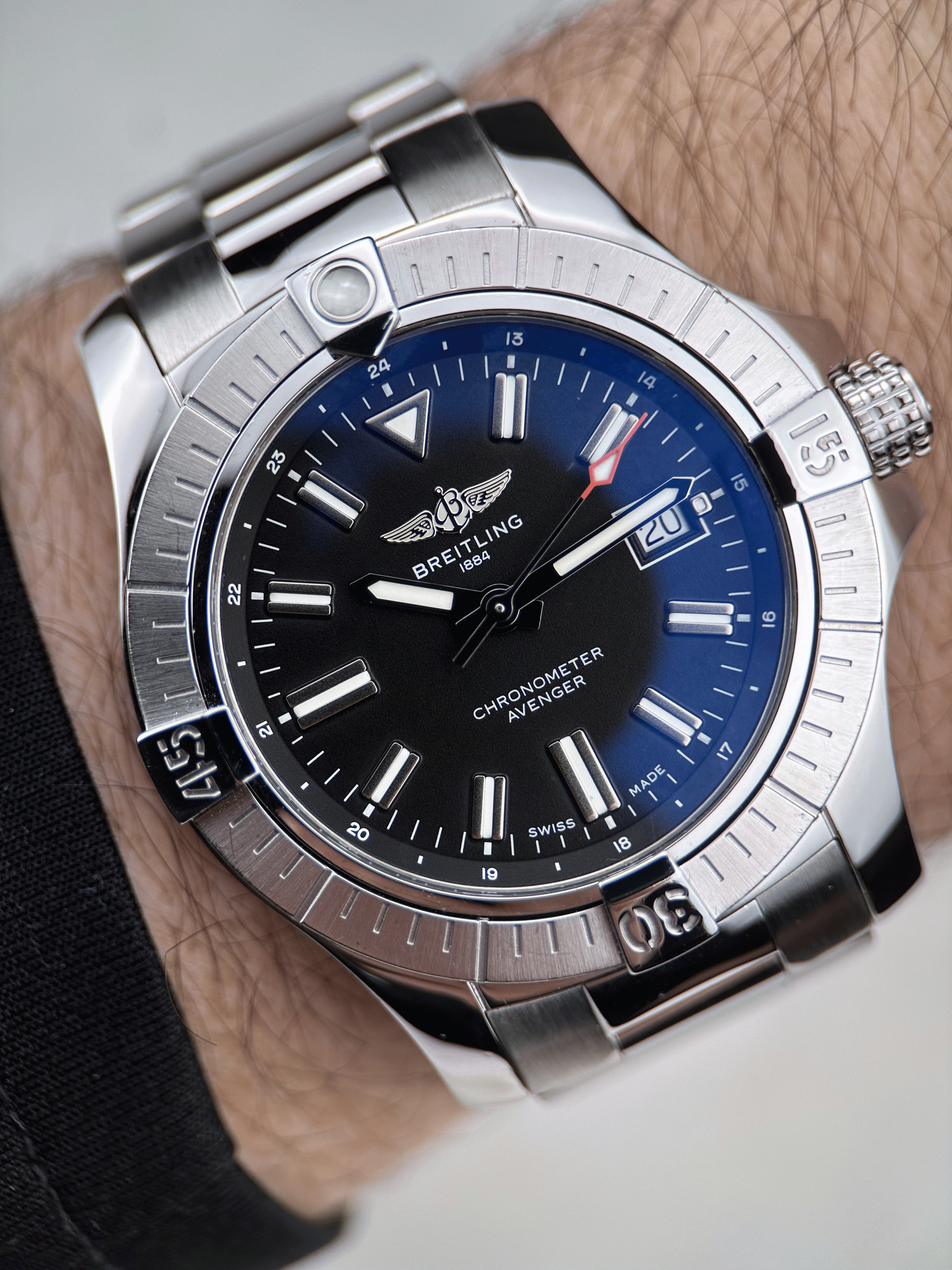 Breitling Avenger Schwarz A17318 Automatik Fullset 2018