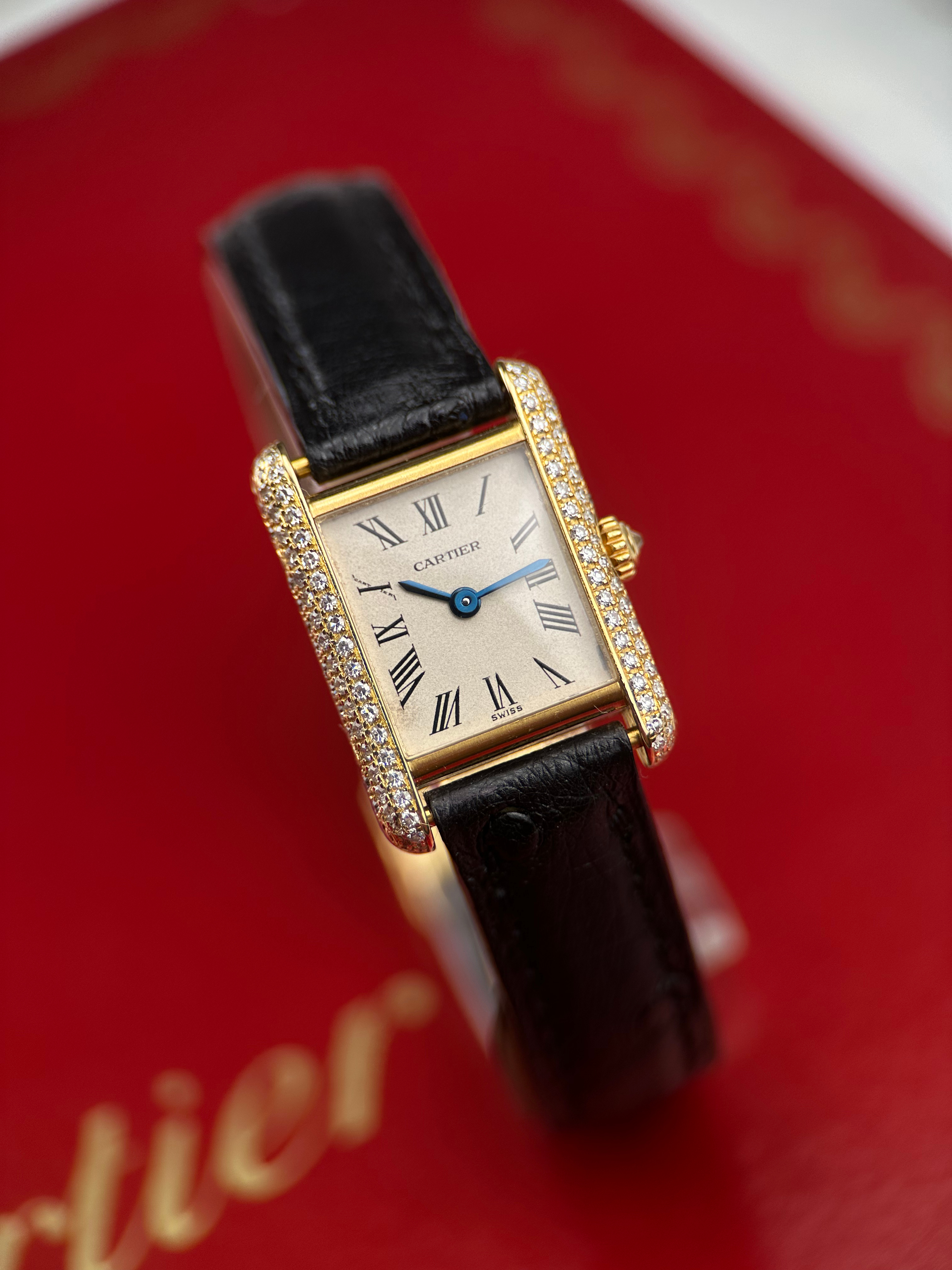 Cartier Tank Louis Quartz 80570 Brillant Besatz