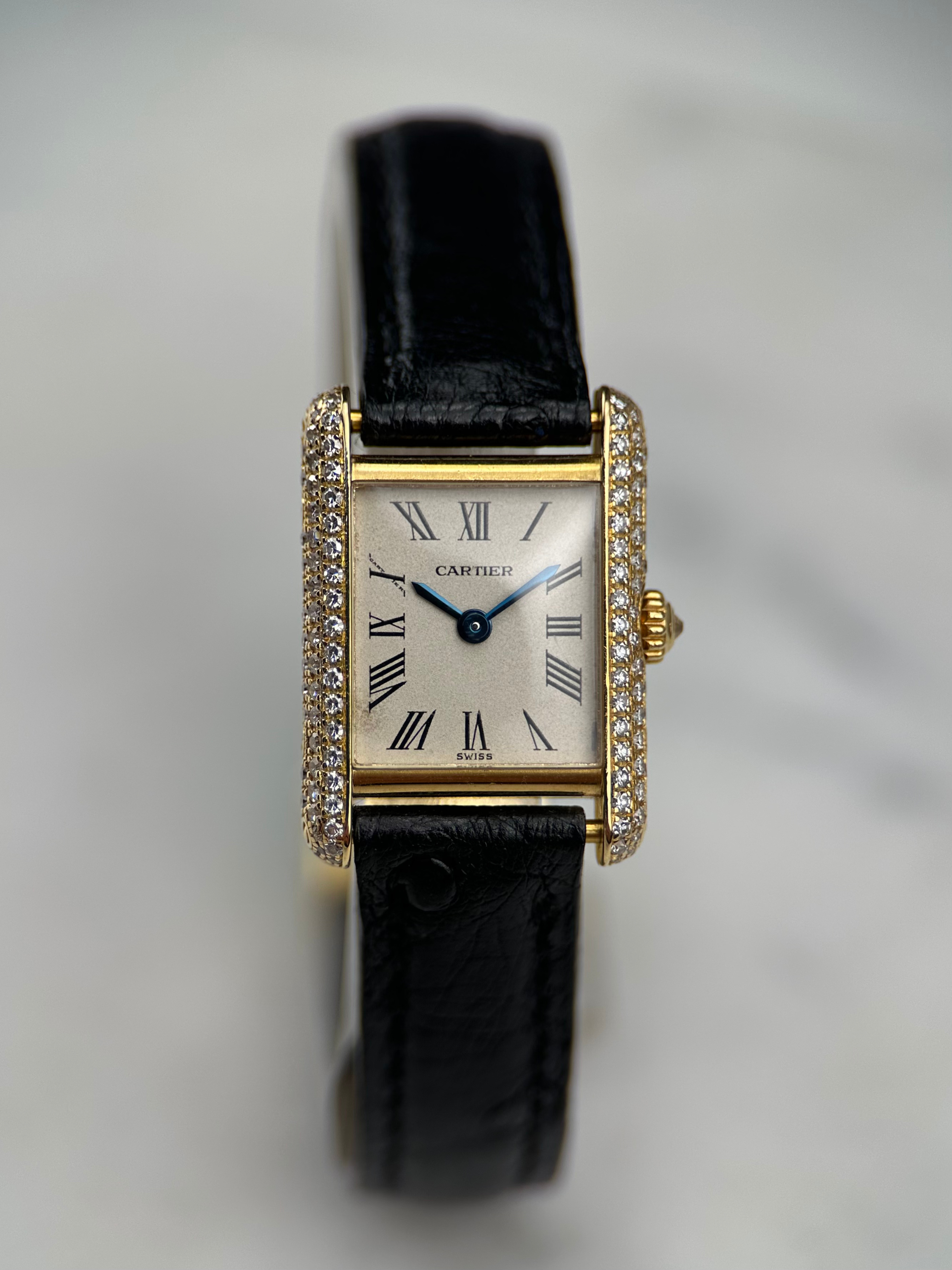 Cartier Tank Louis Quartz 80570 Brillant Besatz