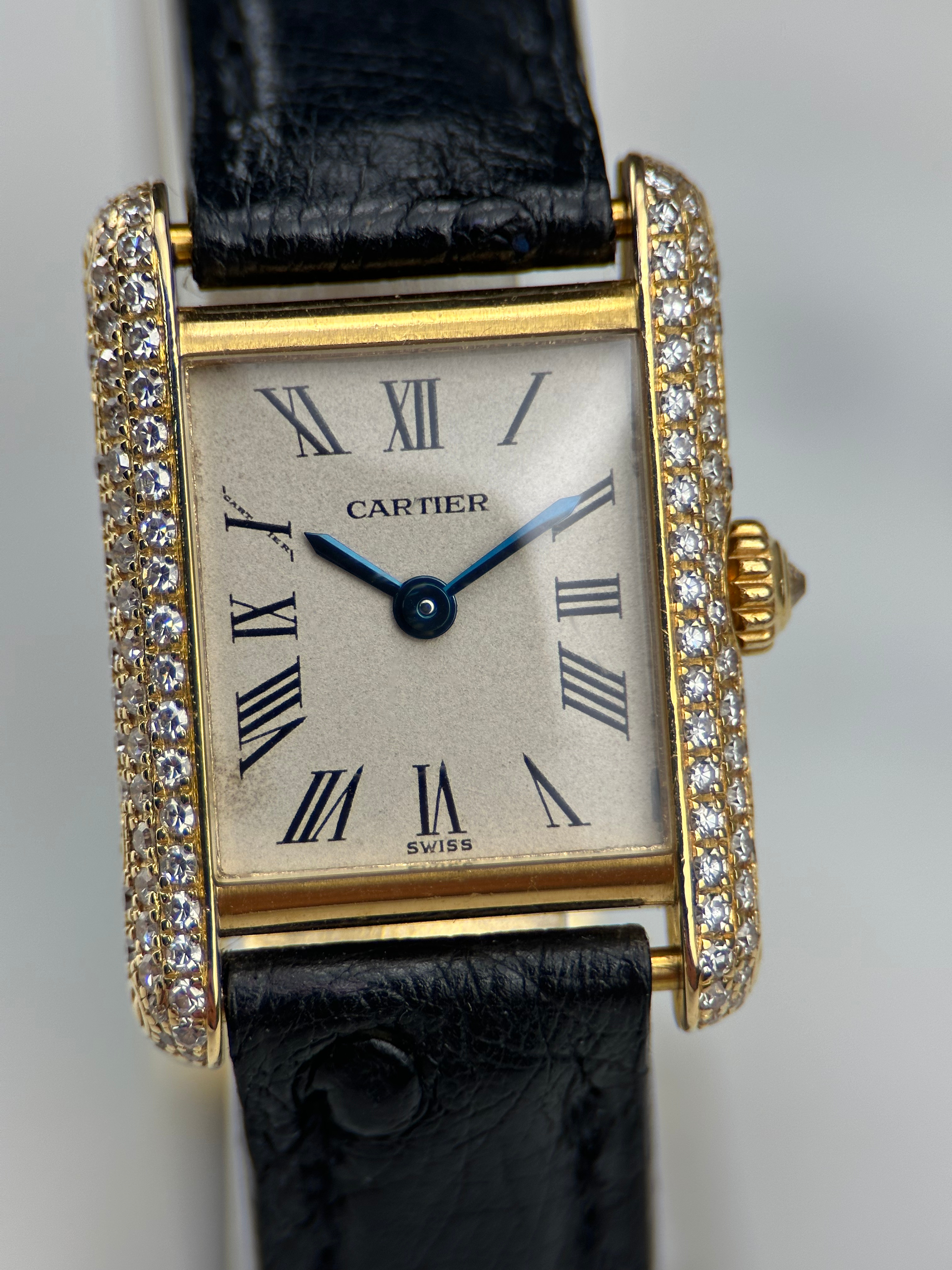 Cartier Tank Louis Quartz 80570 Brillant Besatz