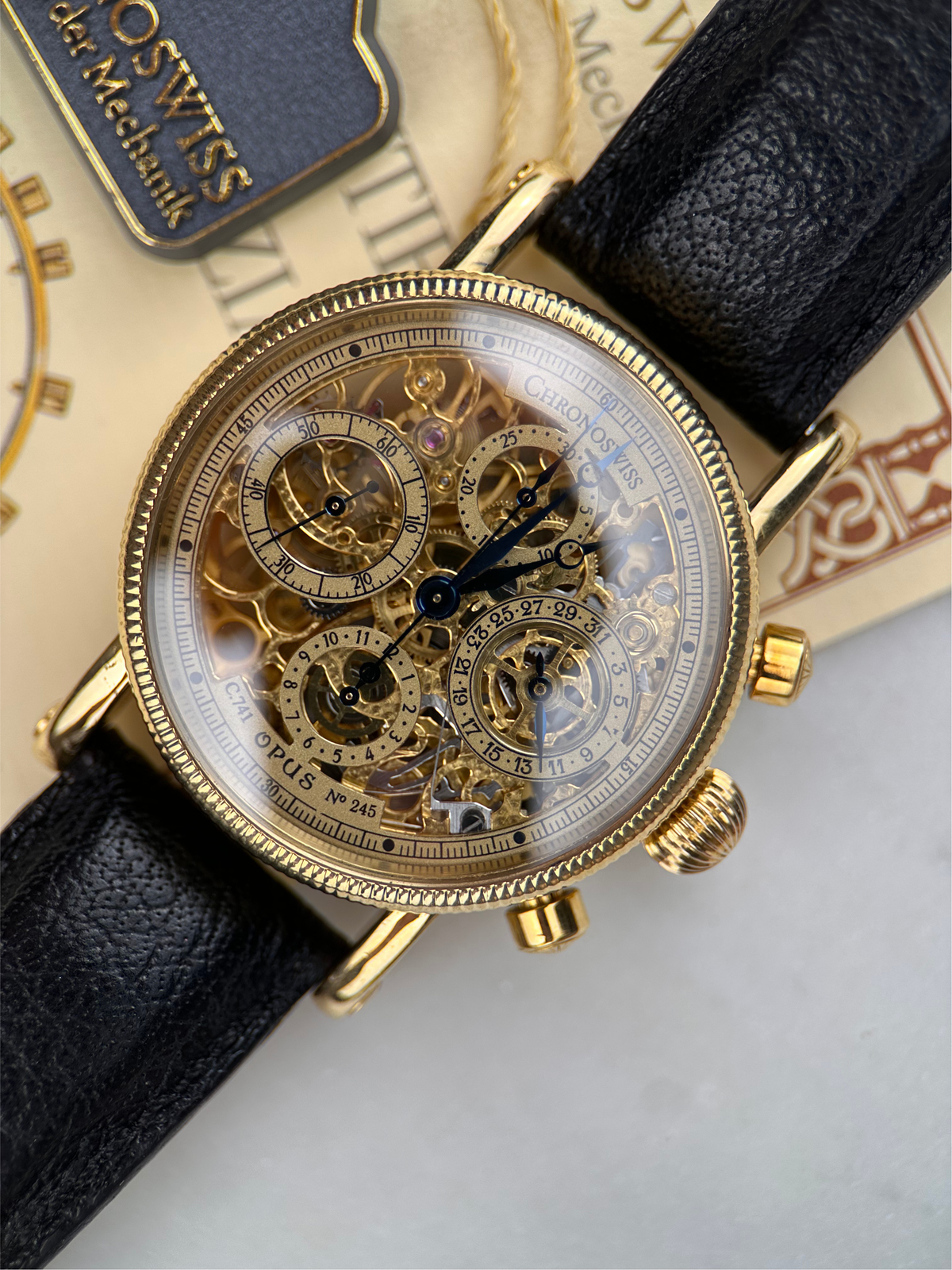 Chronoswiss Opus Skeletton 18K Gelbgold CH7521 Fullset 1997