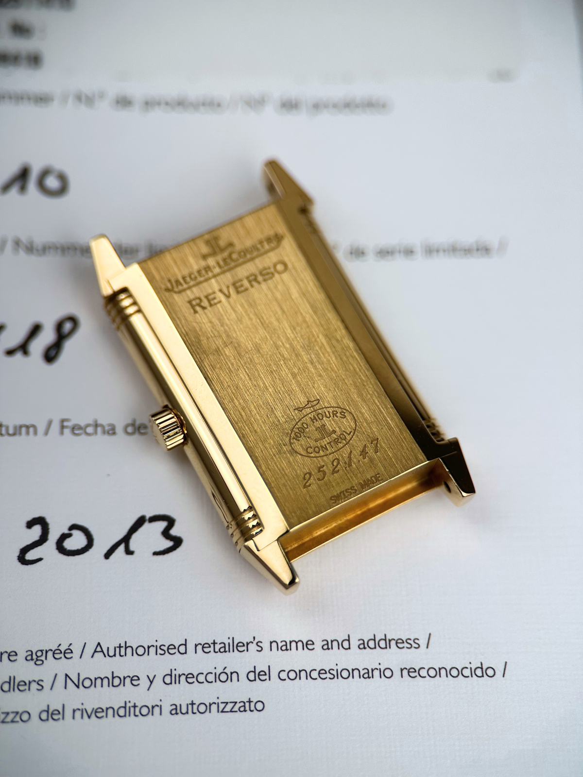 Jaeger-LeCoultre Reverso 252.1.47 Fullset 2013