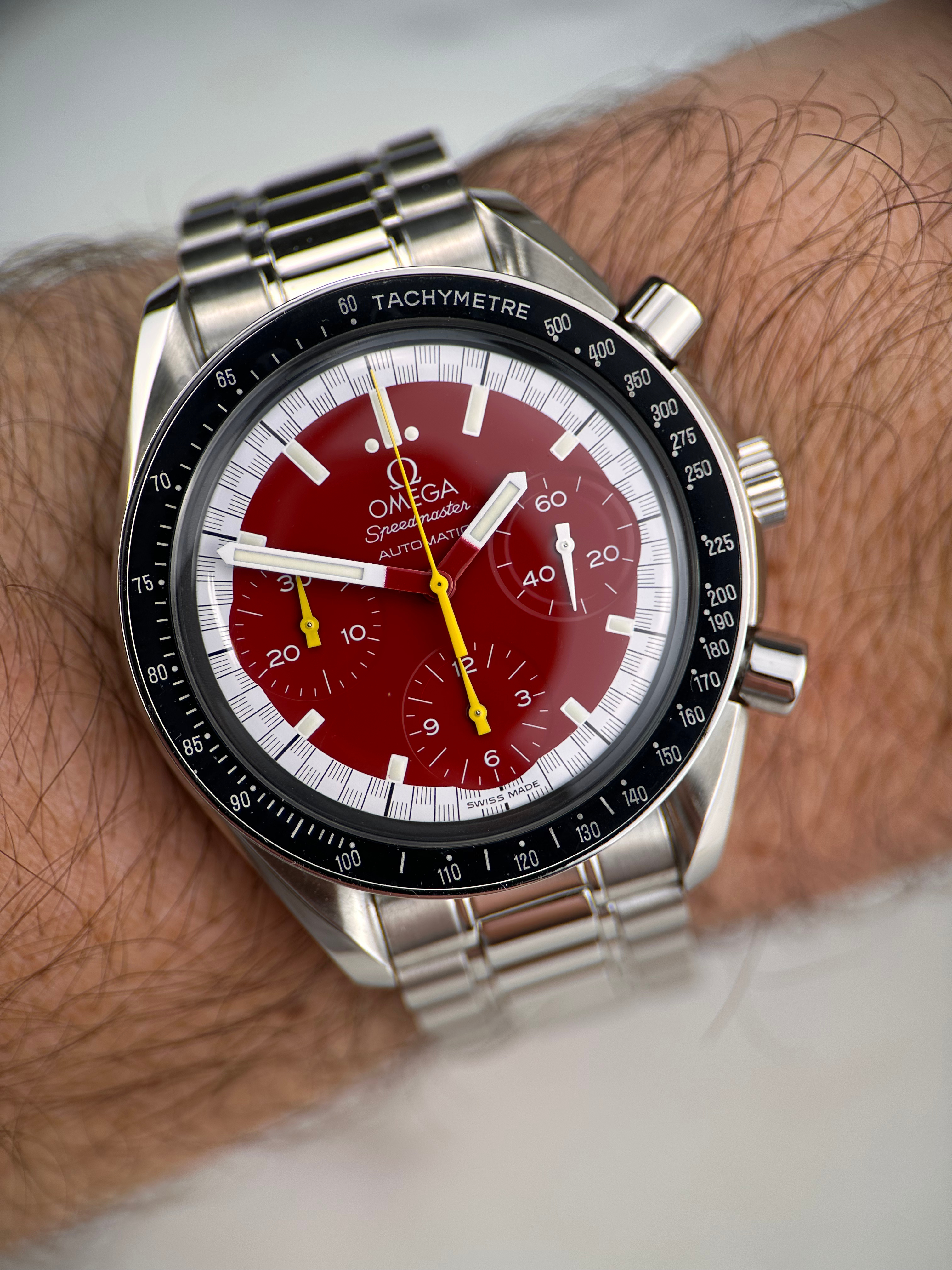 Omega Speedmaster Reduced Michael Schumacher Edition Org. Papiere 2001