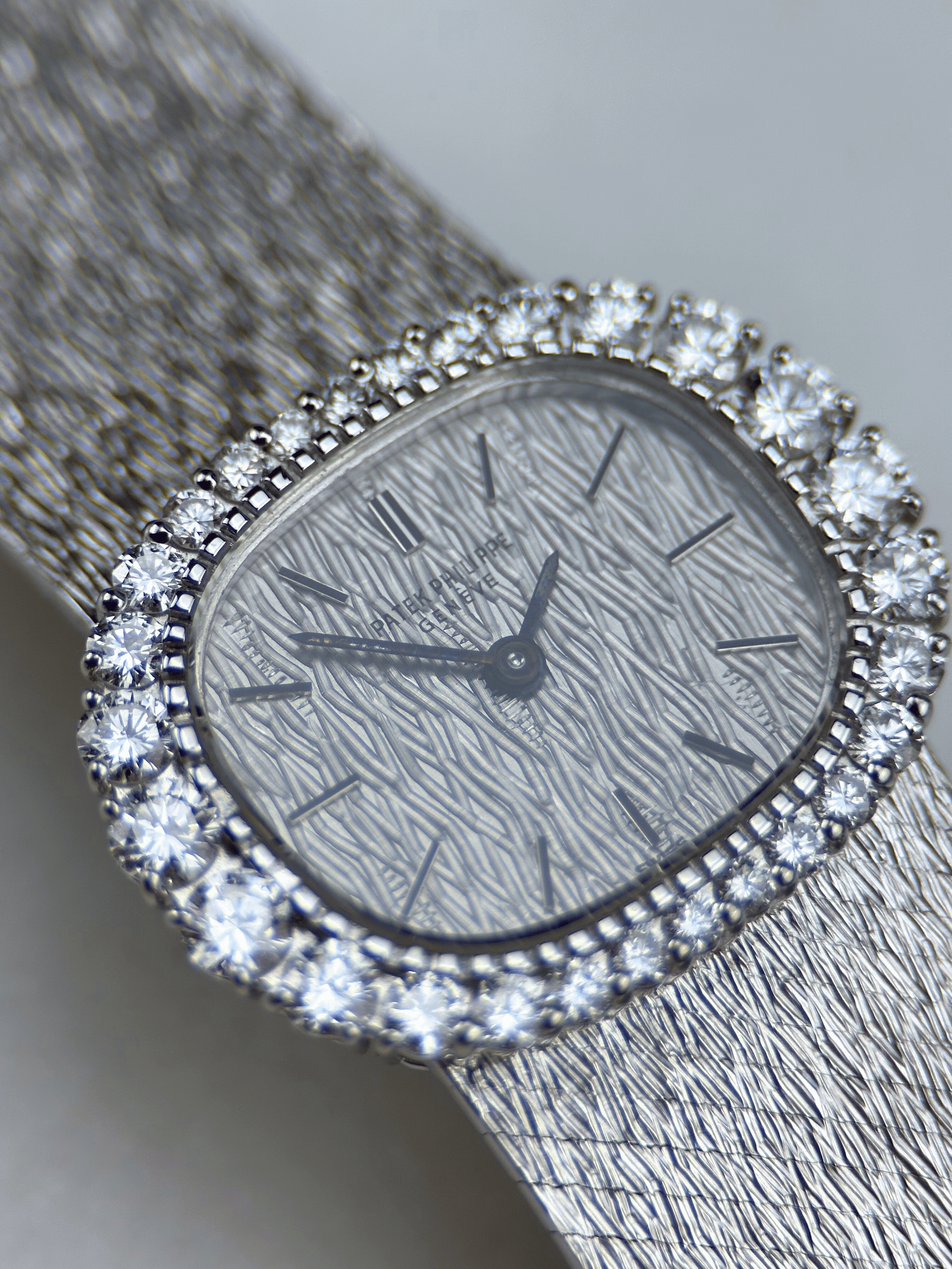 Patek Philippe WG Brillant 3394/1 Org. Papiere 1975