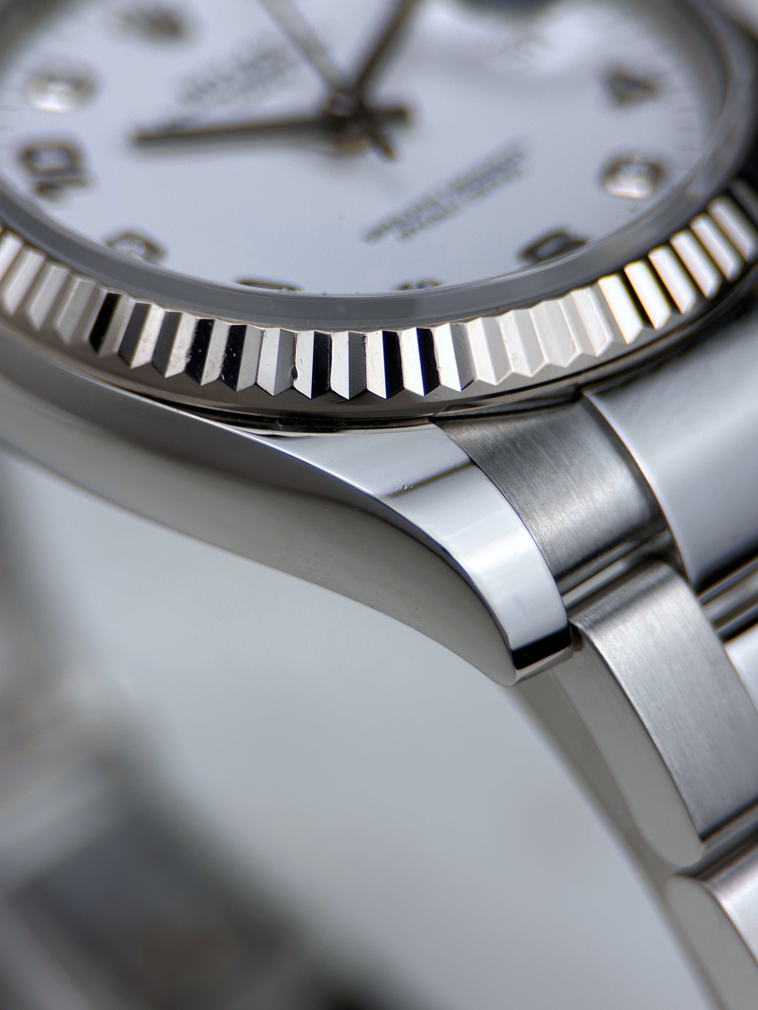 Rolex Date 34 Weiß Brillant 115234 Fullset 2019