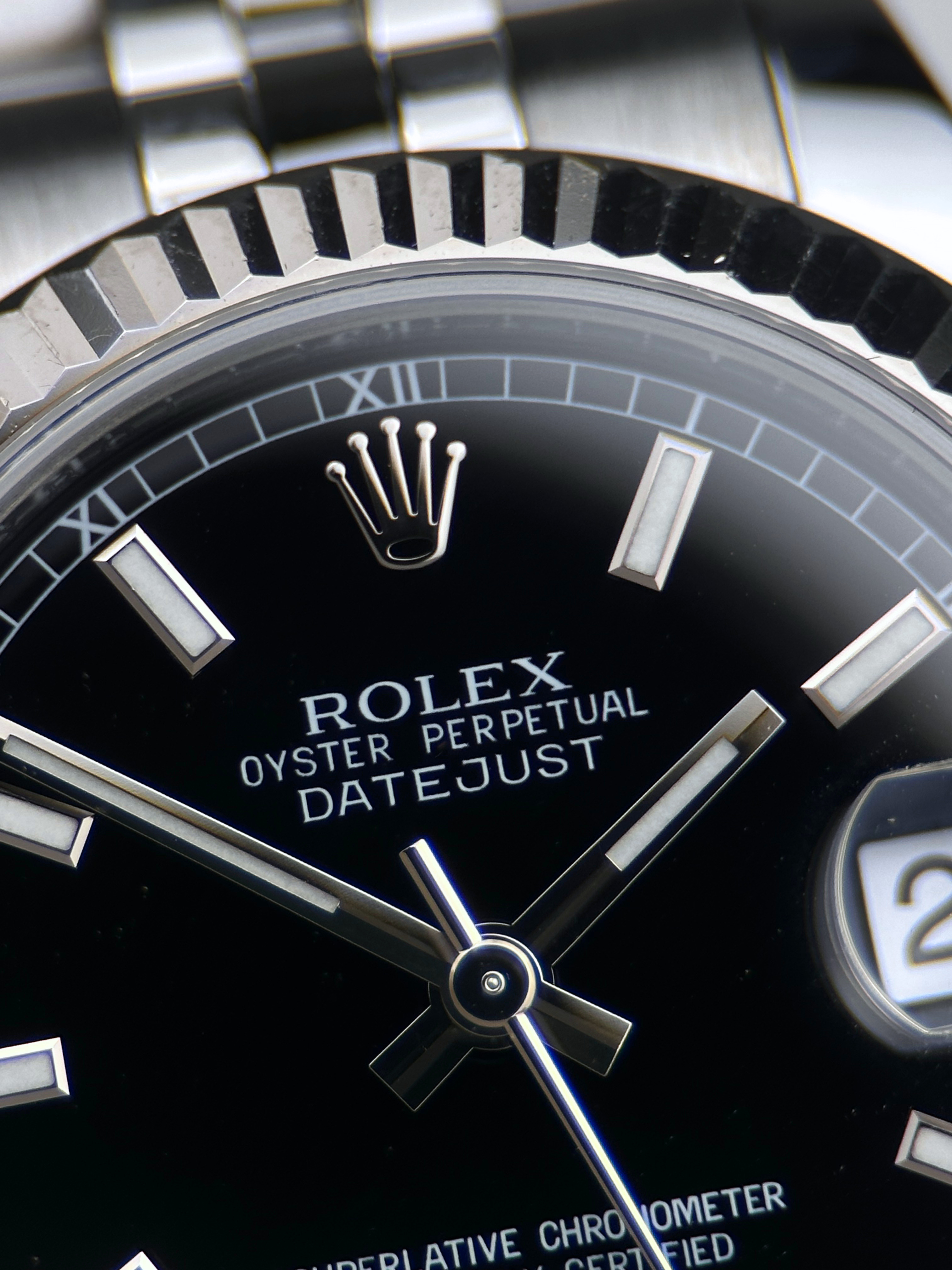 Rolex Datejust 31 Schwarz Index 178274