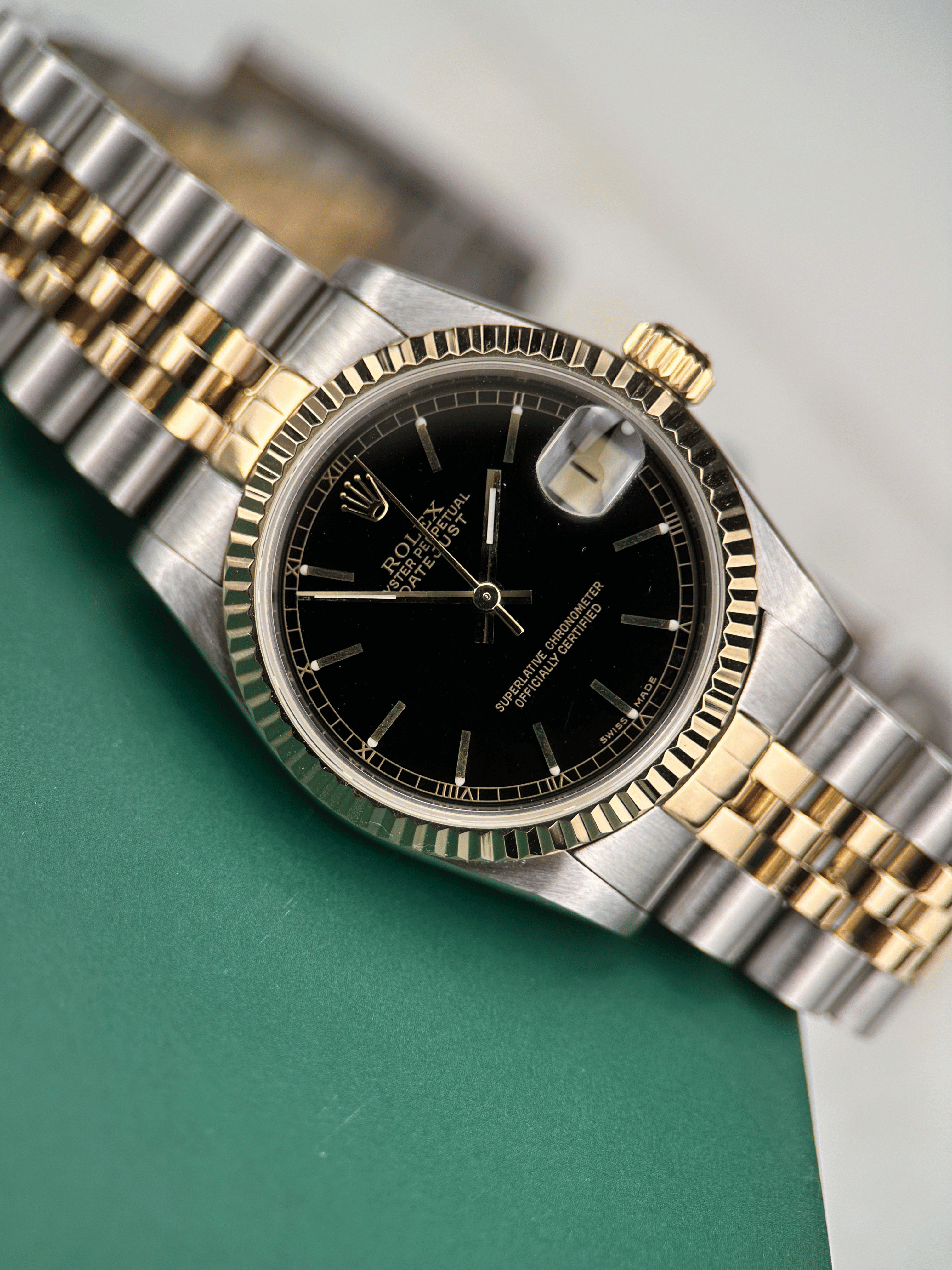Rolex Datejust 31mm Schwarz 68273 Fullset 1985
