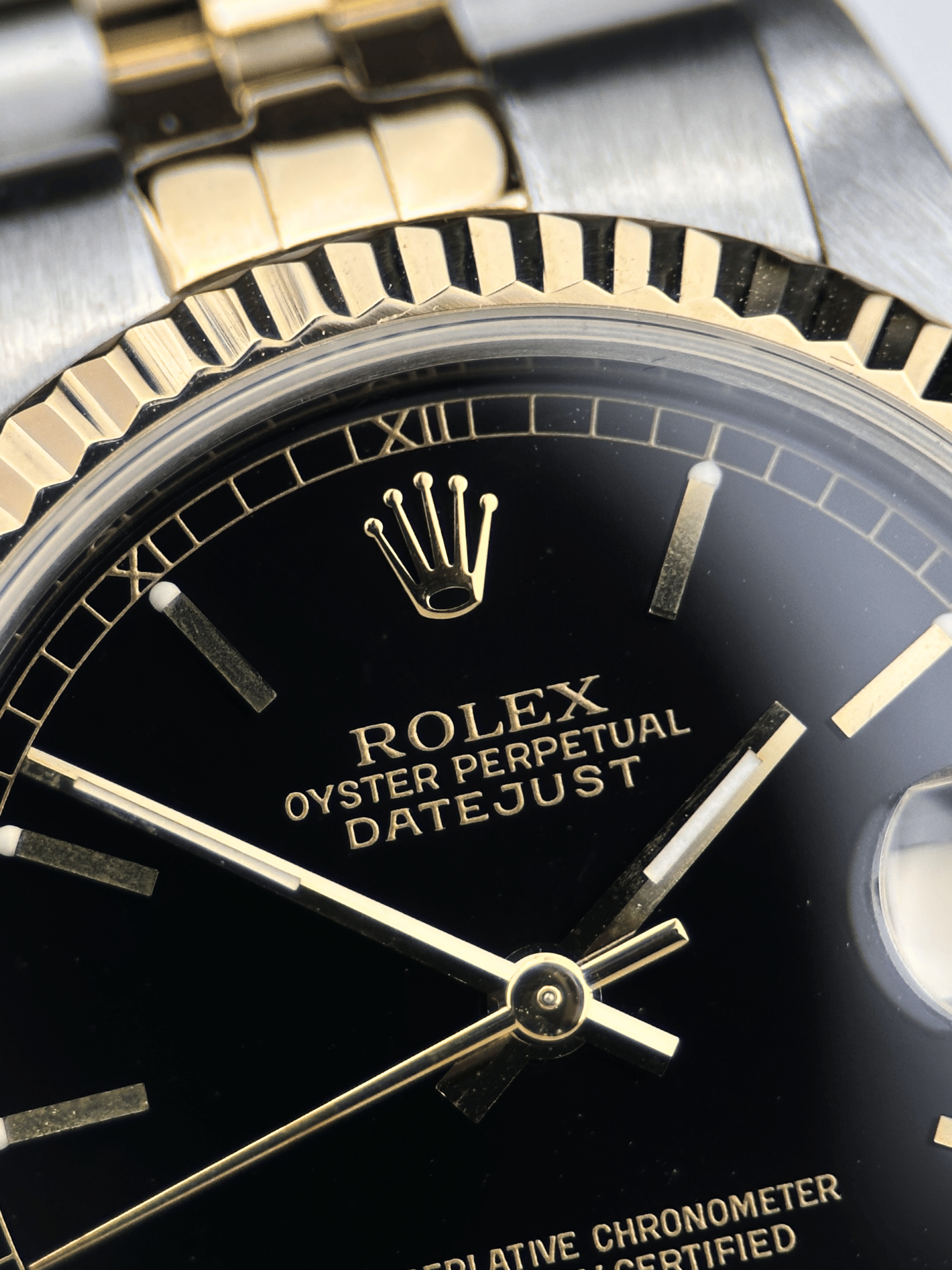 Rolex Datejust 31mm Schwarz 68273 Fullset 1985