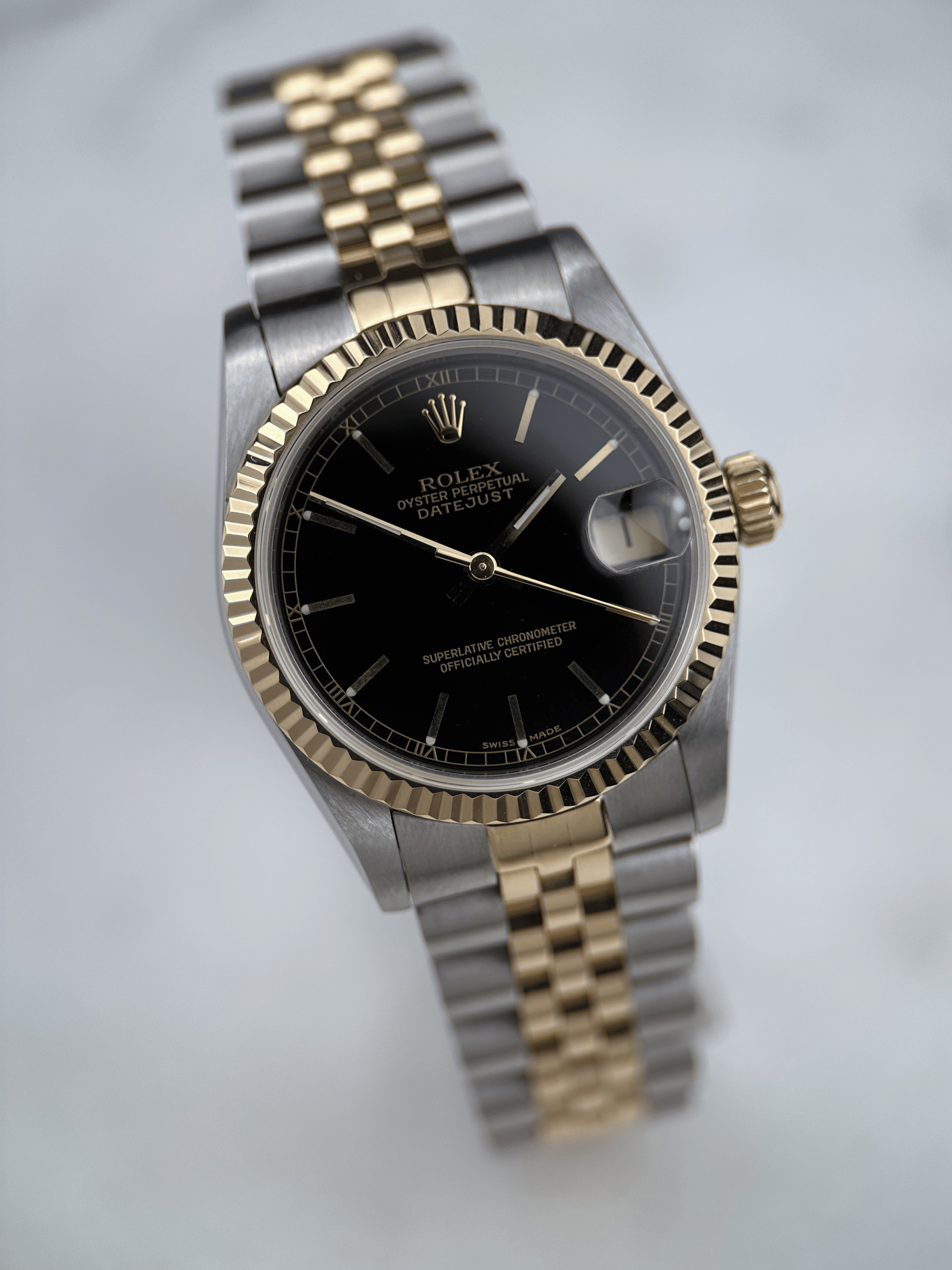 Rolex Datejust 31mm Schwarz 68273 Fullset 1985