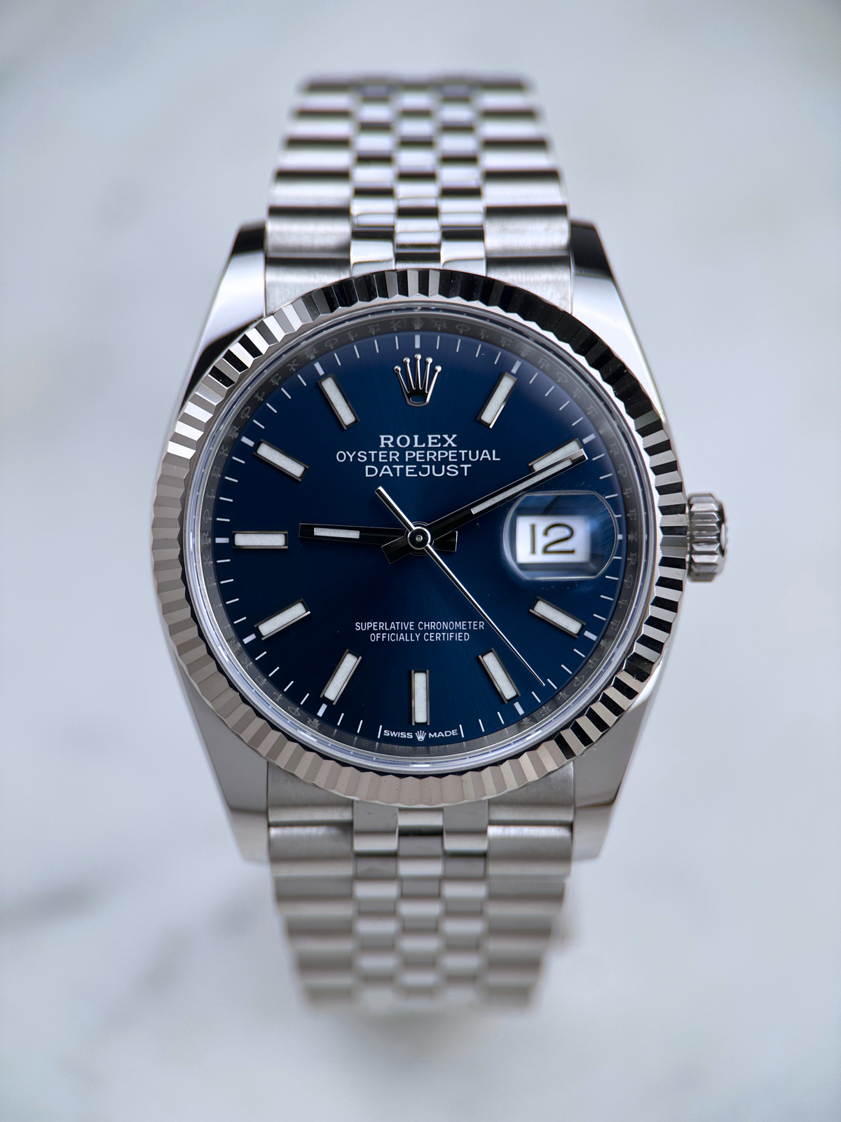 Rolex Datejust 36 Blau Index 126234 Fullset 2019