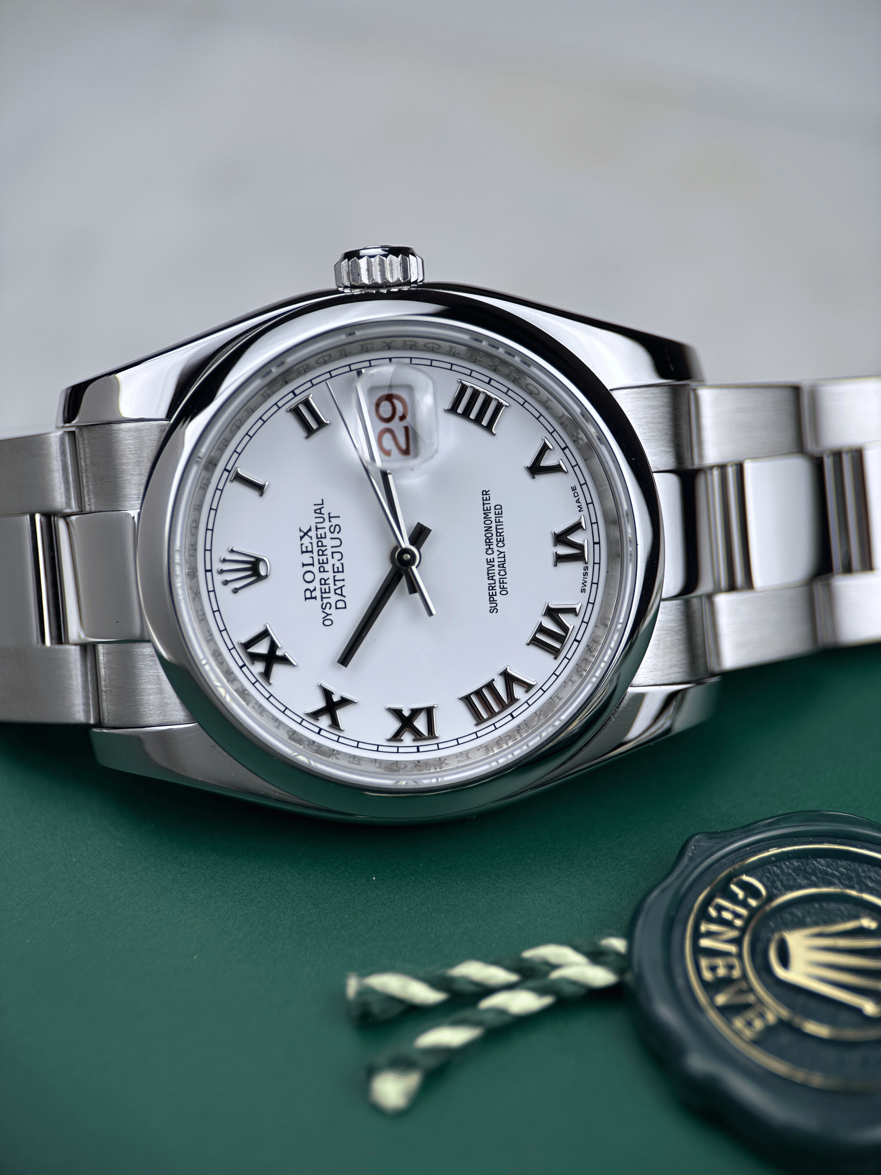 Rolex Datejust 36MM 116200 Weiß Römisch