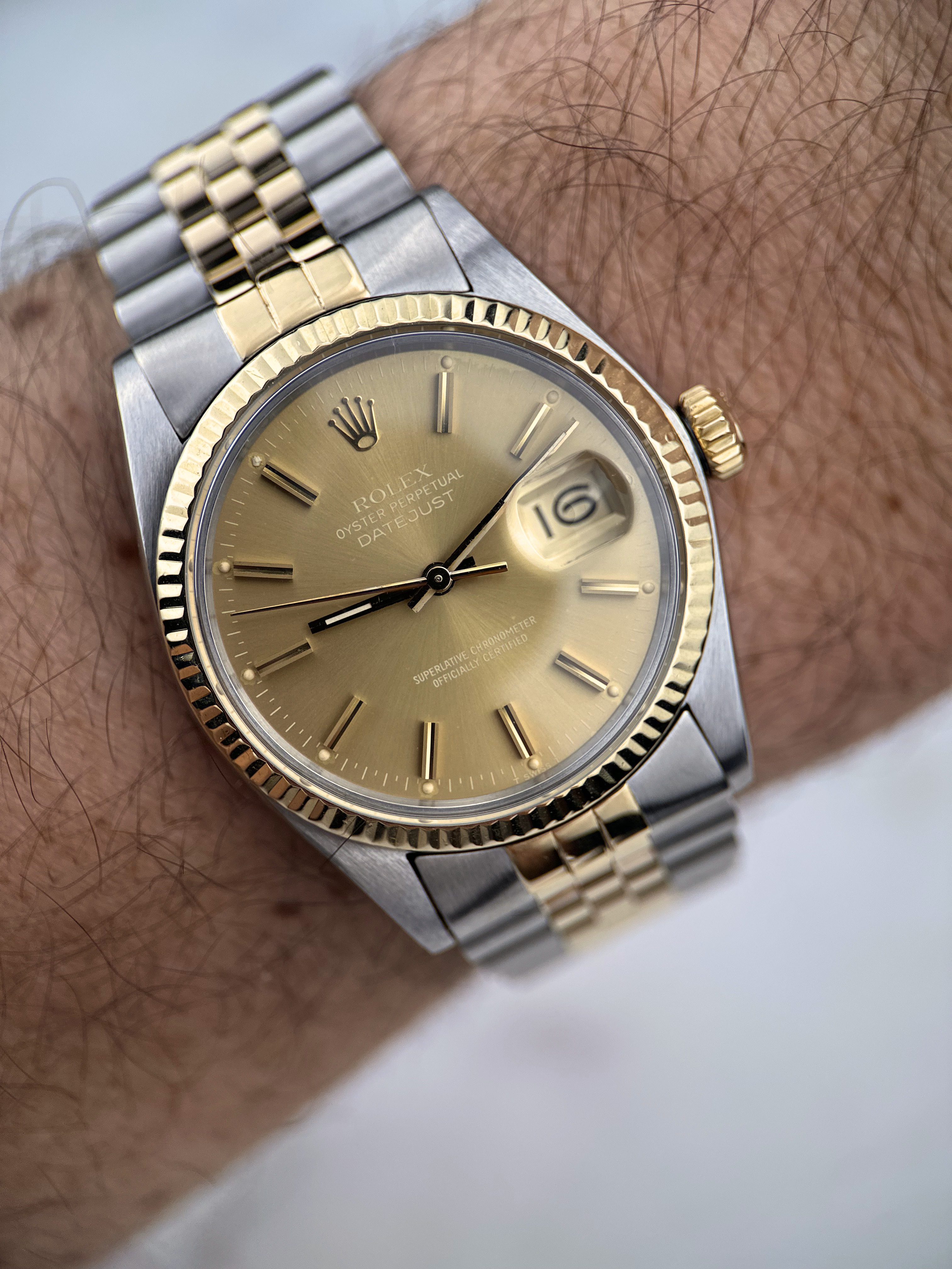 Rolex Datejust 36MM 16013 Champagner 1978 Service 2026