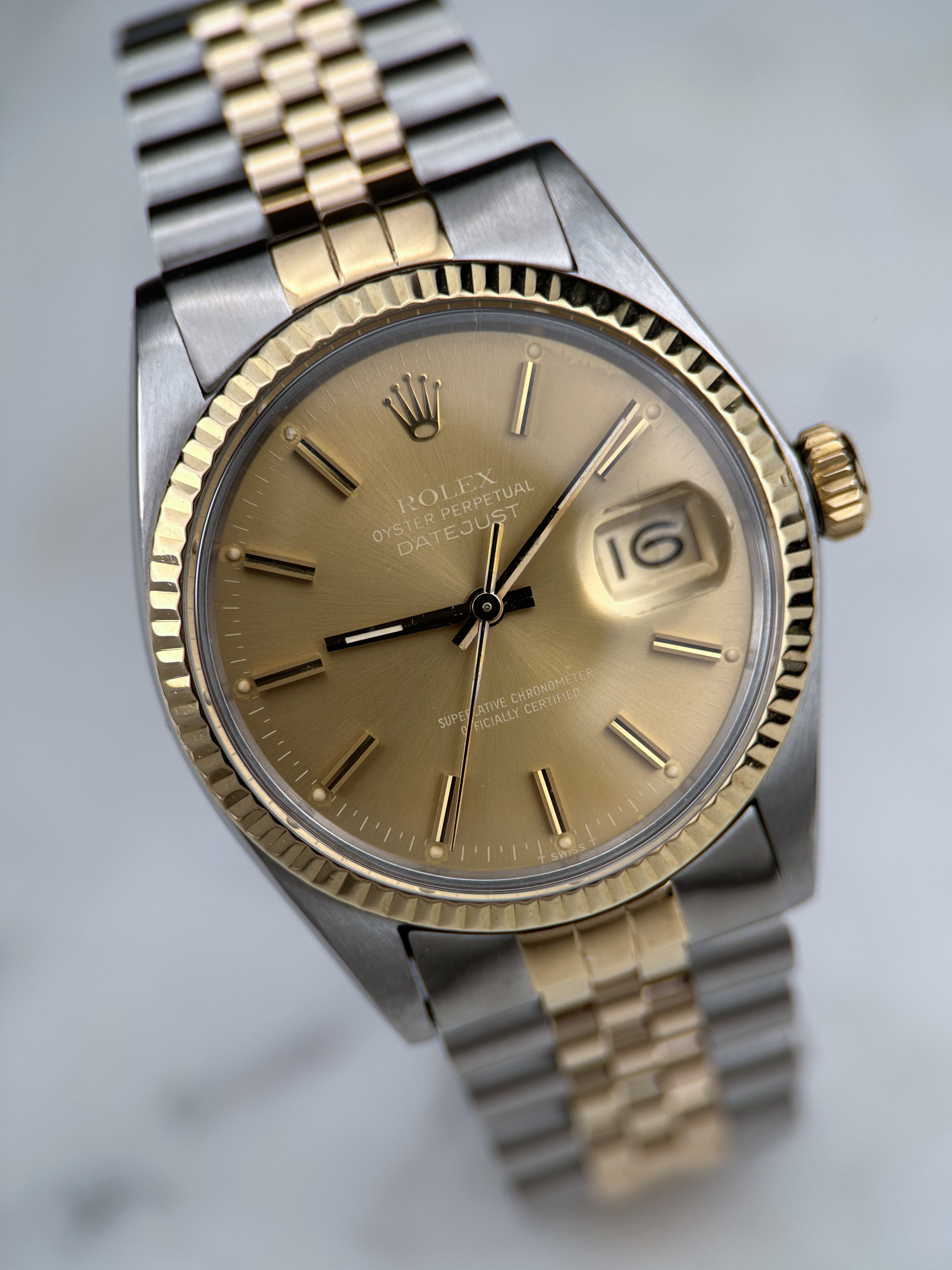 Rolex Datejust 36MM 16013 Champagner 1978 Service 2026