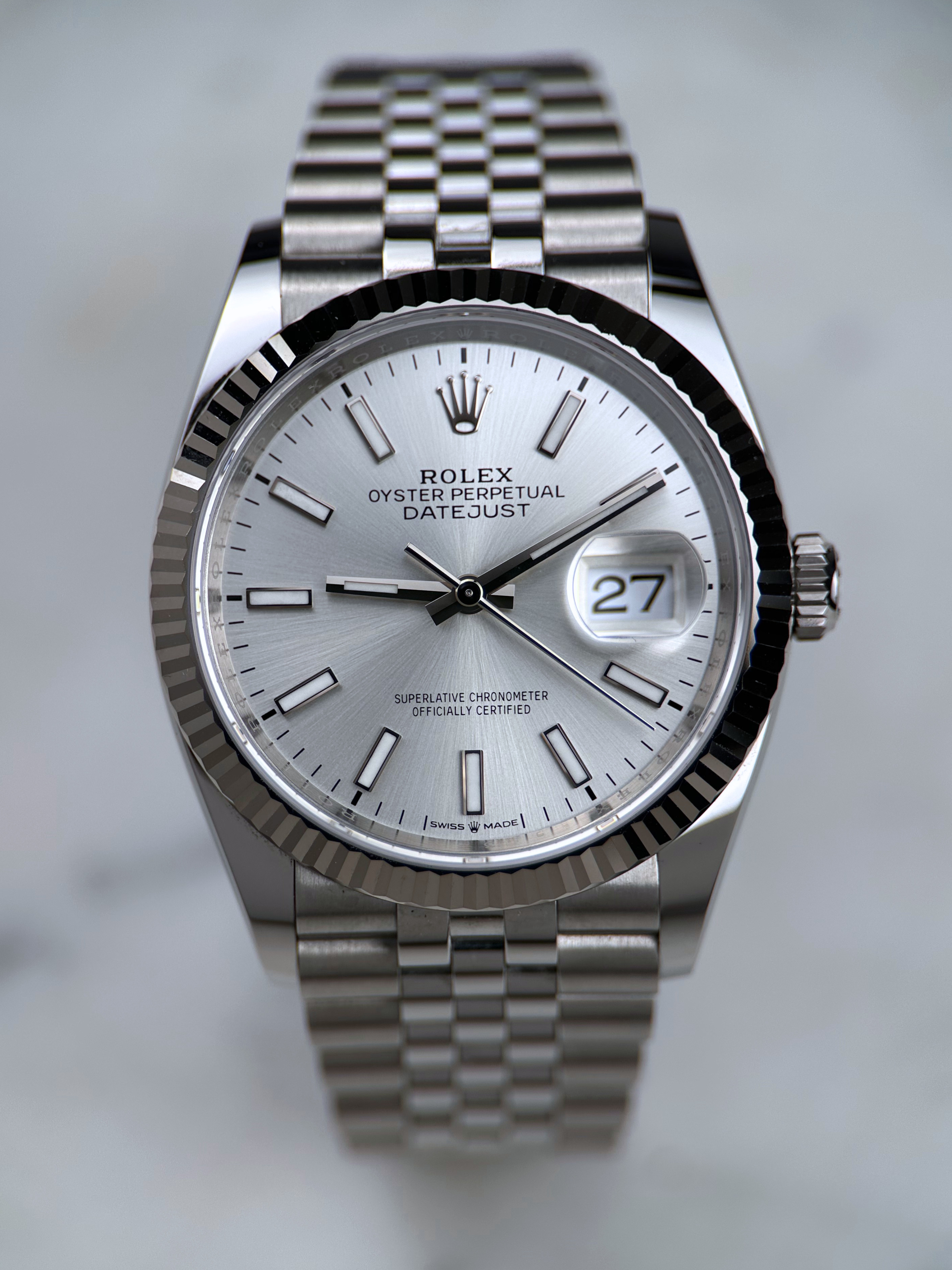 Rolex Datejust 36 Silber Index 126234 Fullset 2024