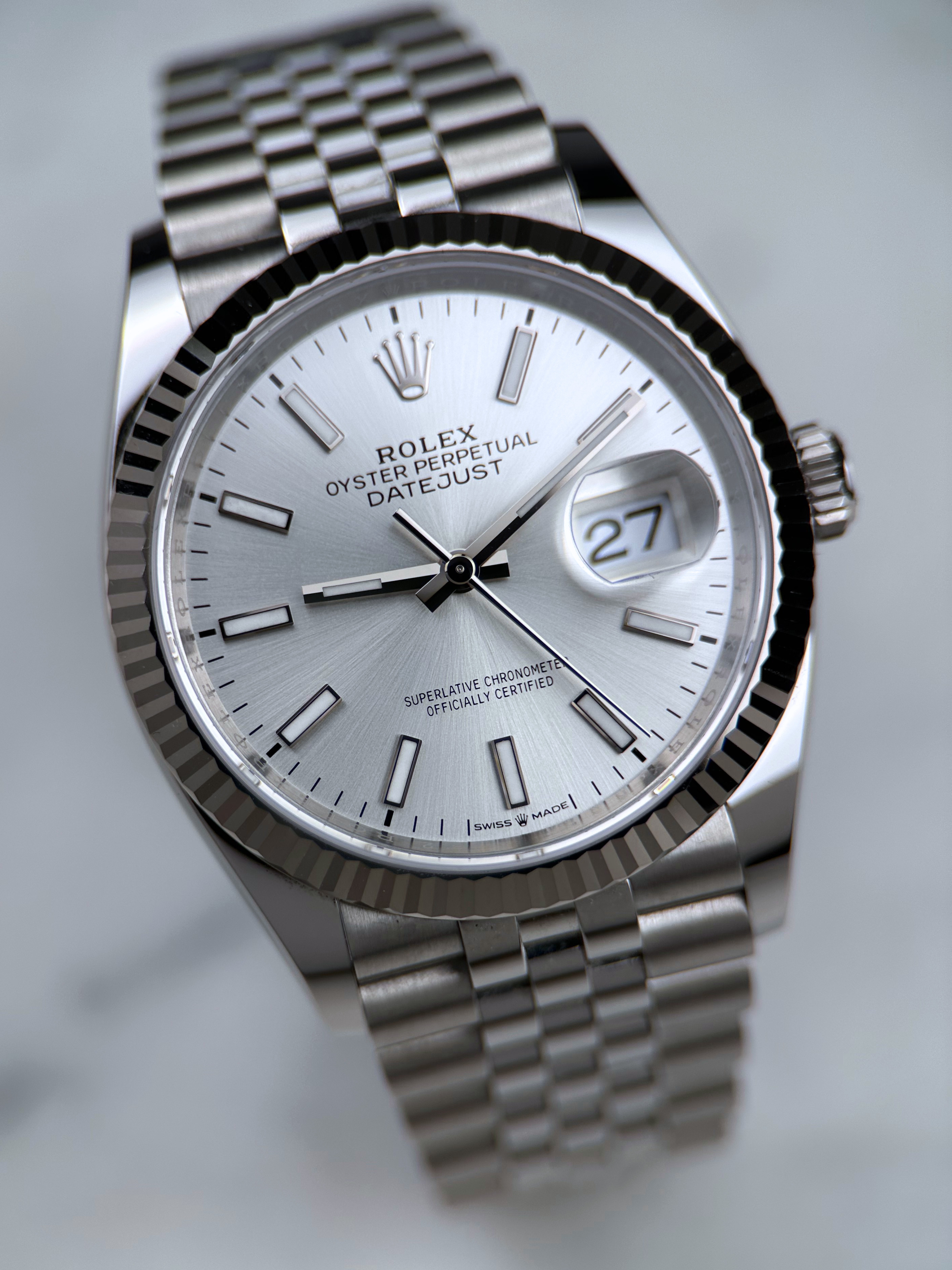 Rolex Datejust 36 Silber Index 126234 Fullset 2024