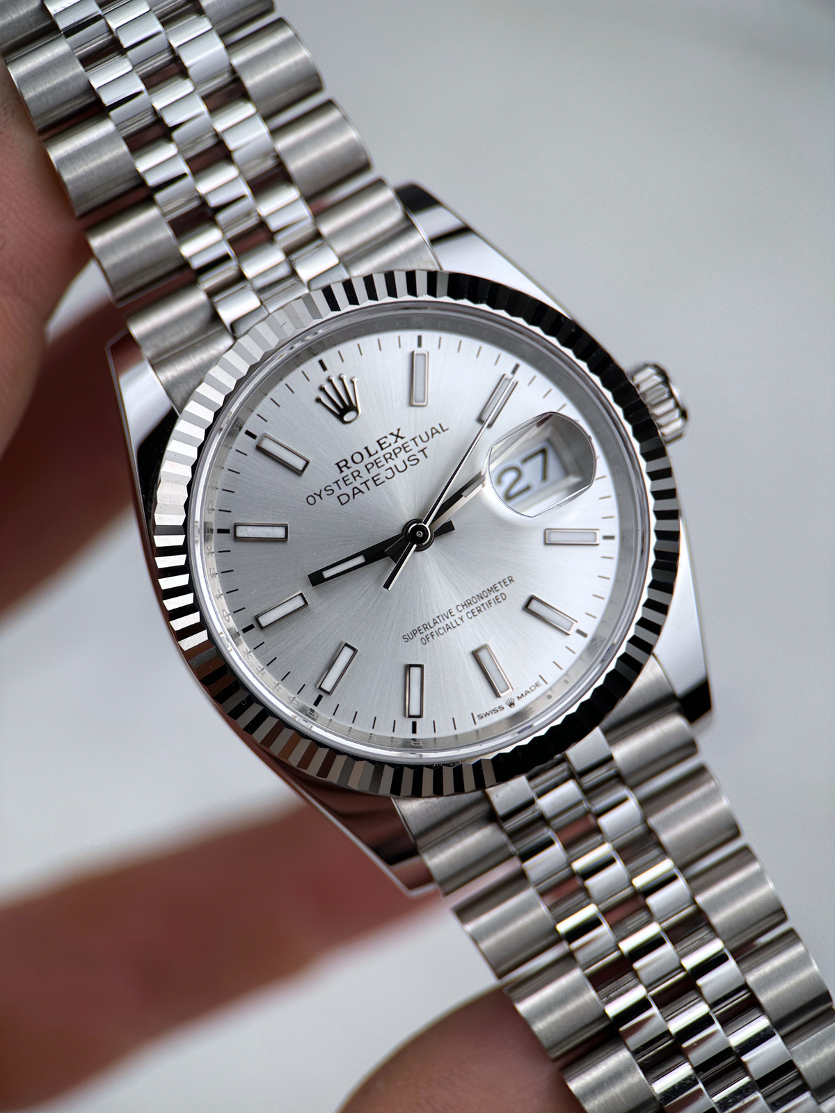 Rolex Datejust 36 Silber Index 126234 Fullset 2024