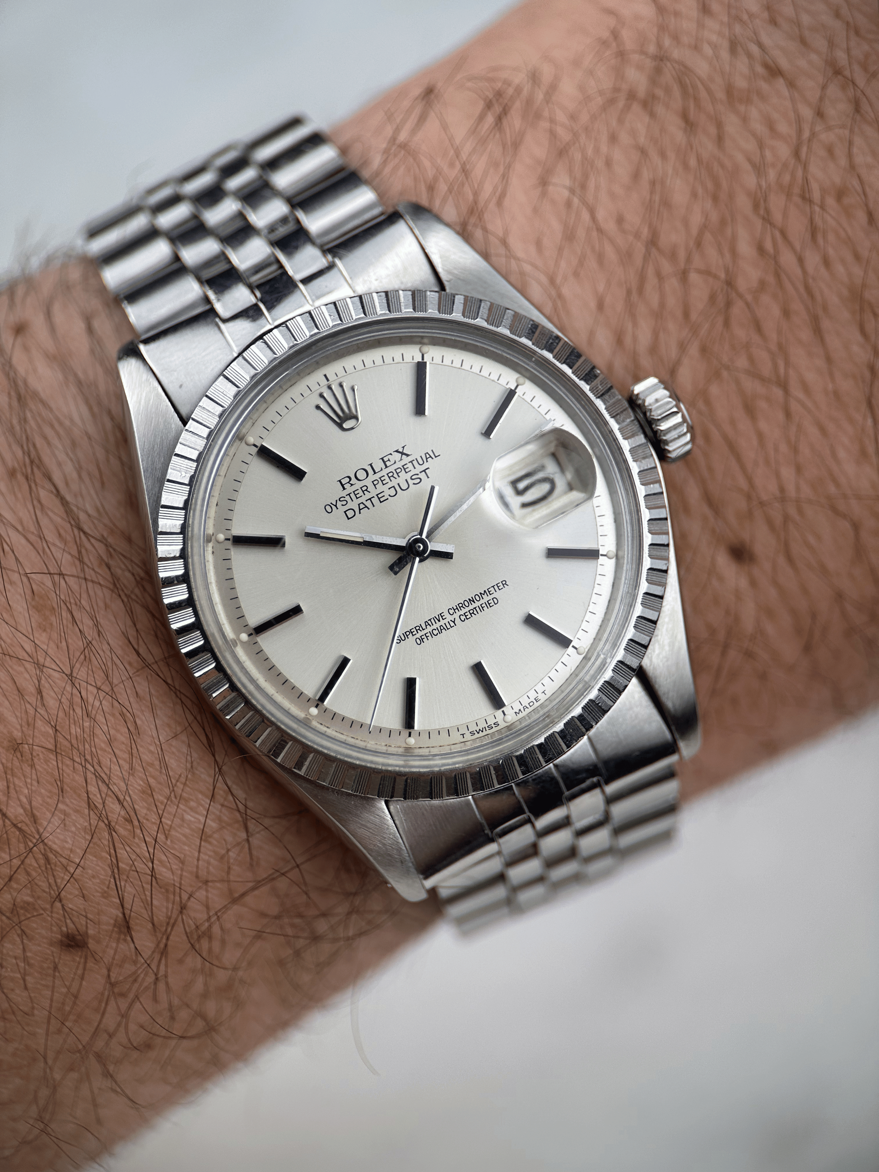 Rolex Datejust 36mm Silber 1603 Fullset 1970