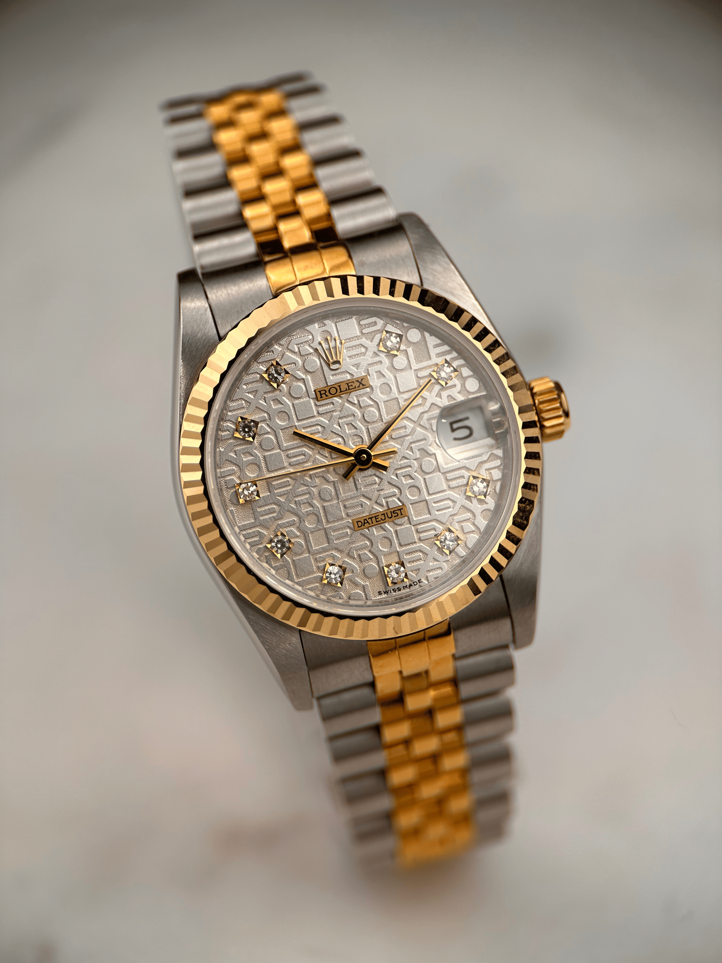 Rolex Datejust 31 Silber Jubilee Brillant 68273 Org. Papiere 1993