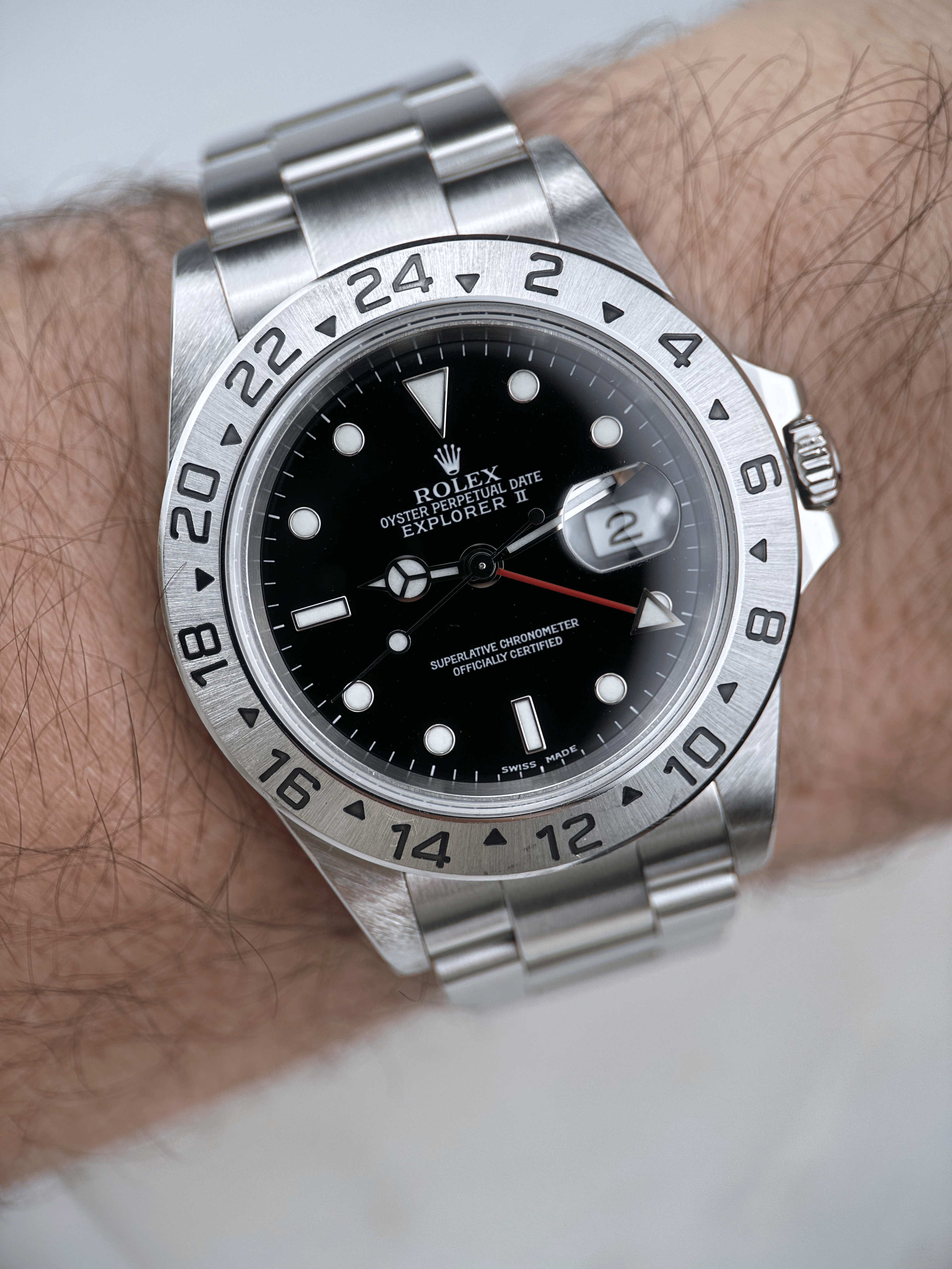 Rolex Explorer II Schwarz 16570 P-Serie 2000