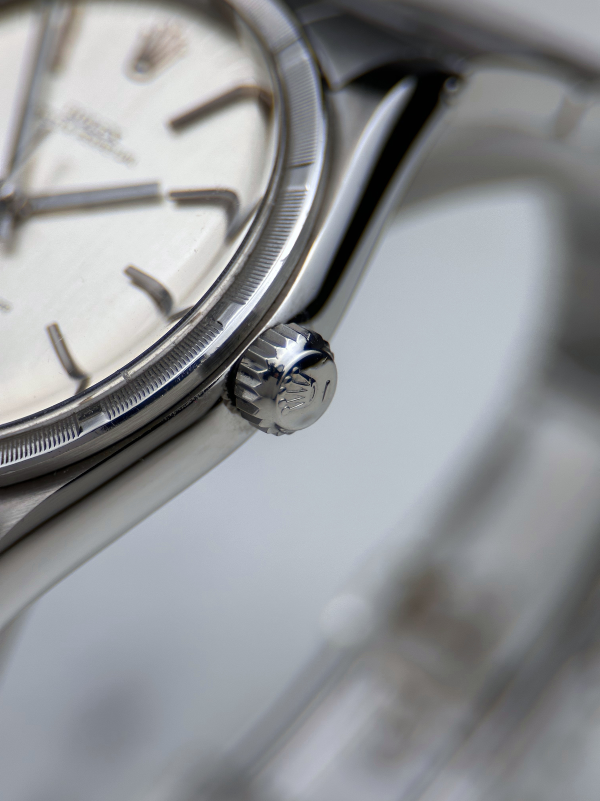 Rolex Oyster Perpetual 34mm Silber Brushed 1007