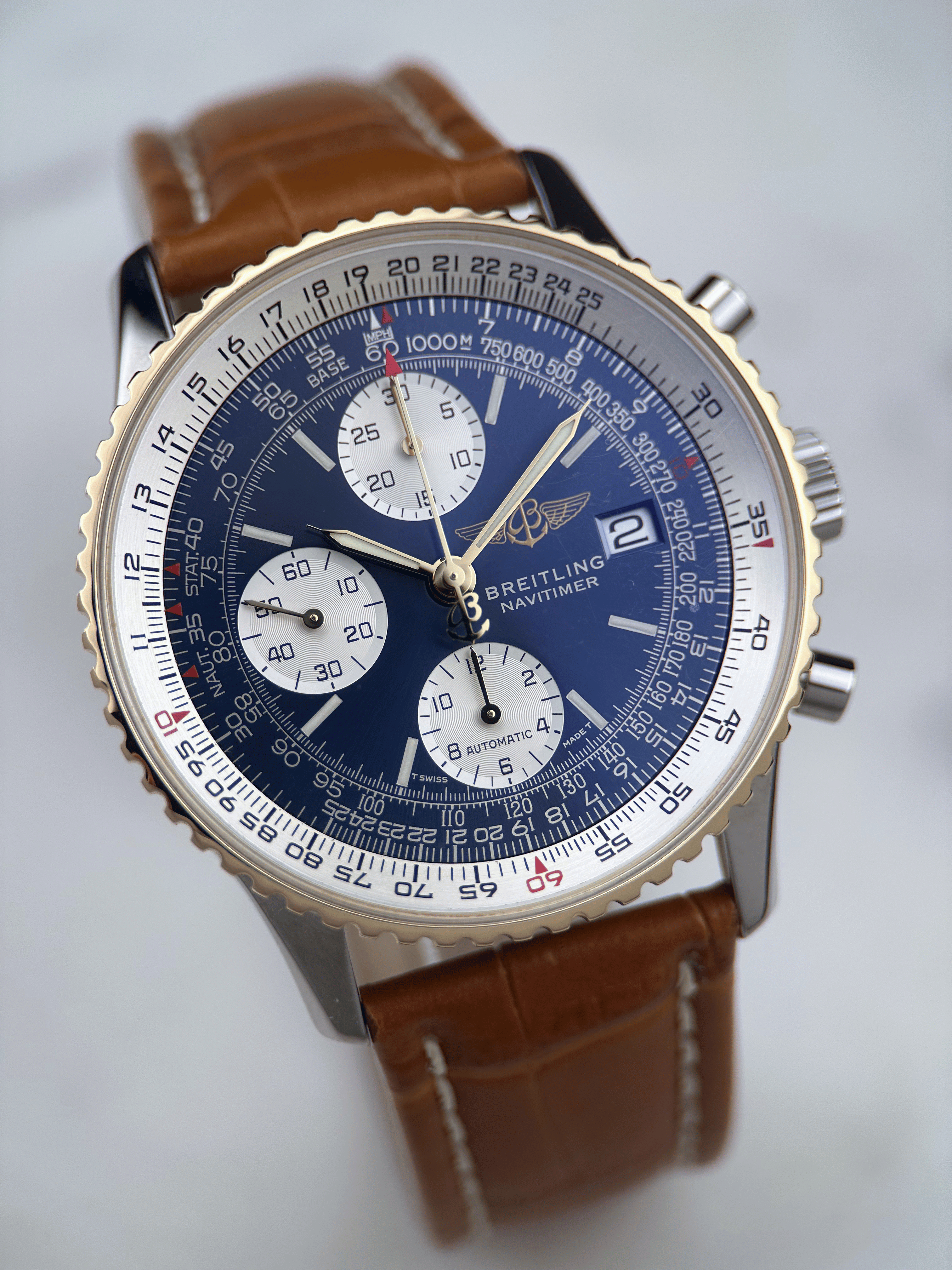 Breitling Old Navitimer Blau D13022 Automatik Service 2026