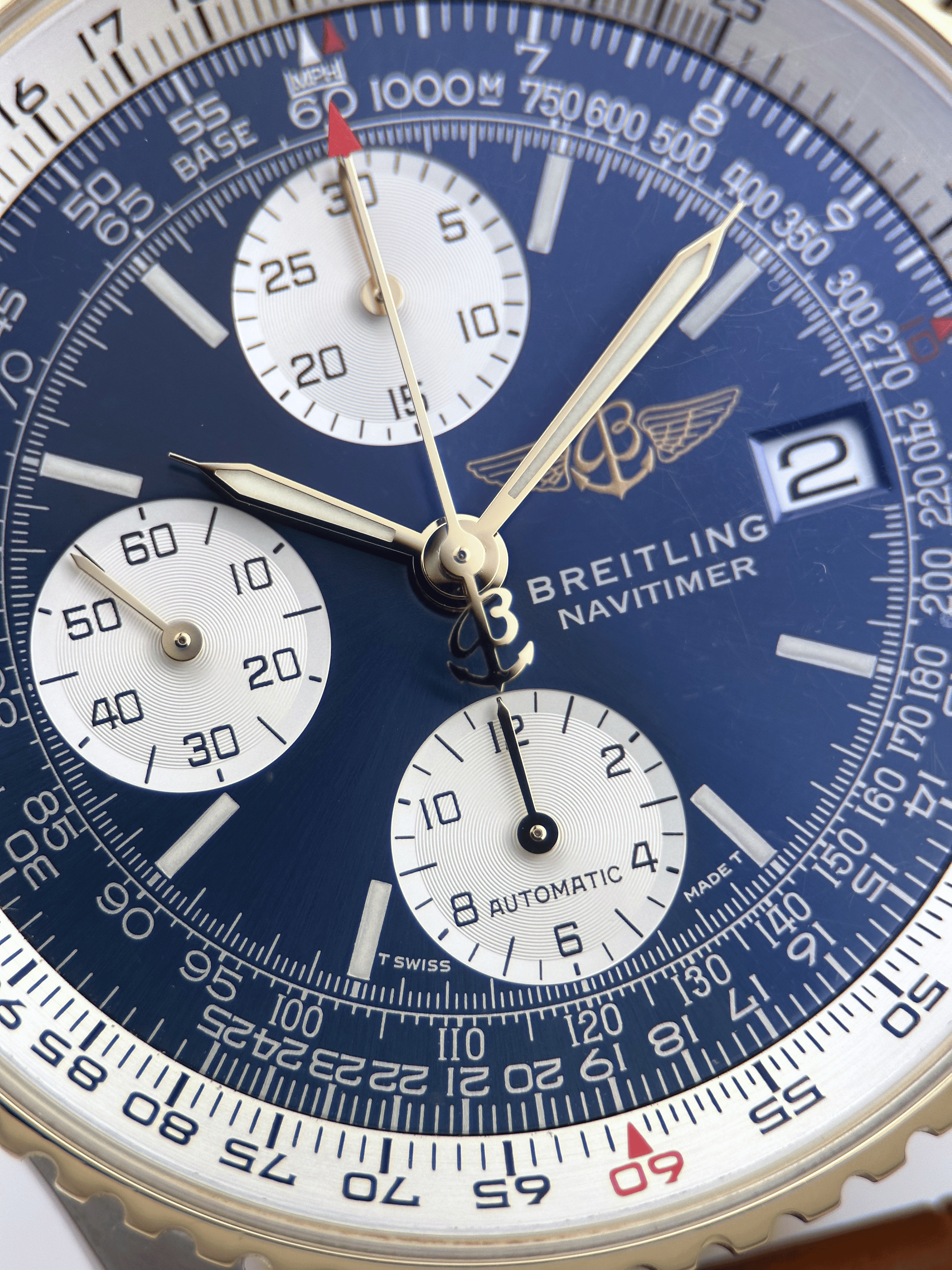 Breitling Old Navitimer Blau D13022 Automatik Service 2026