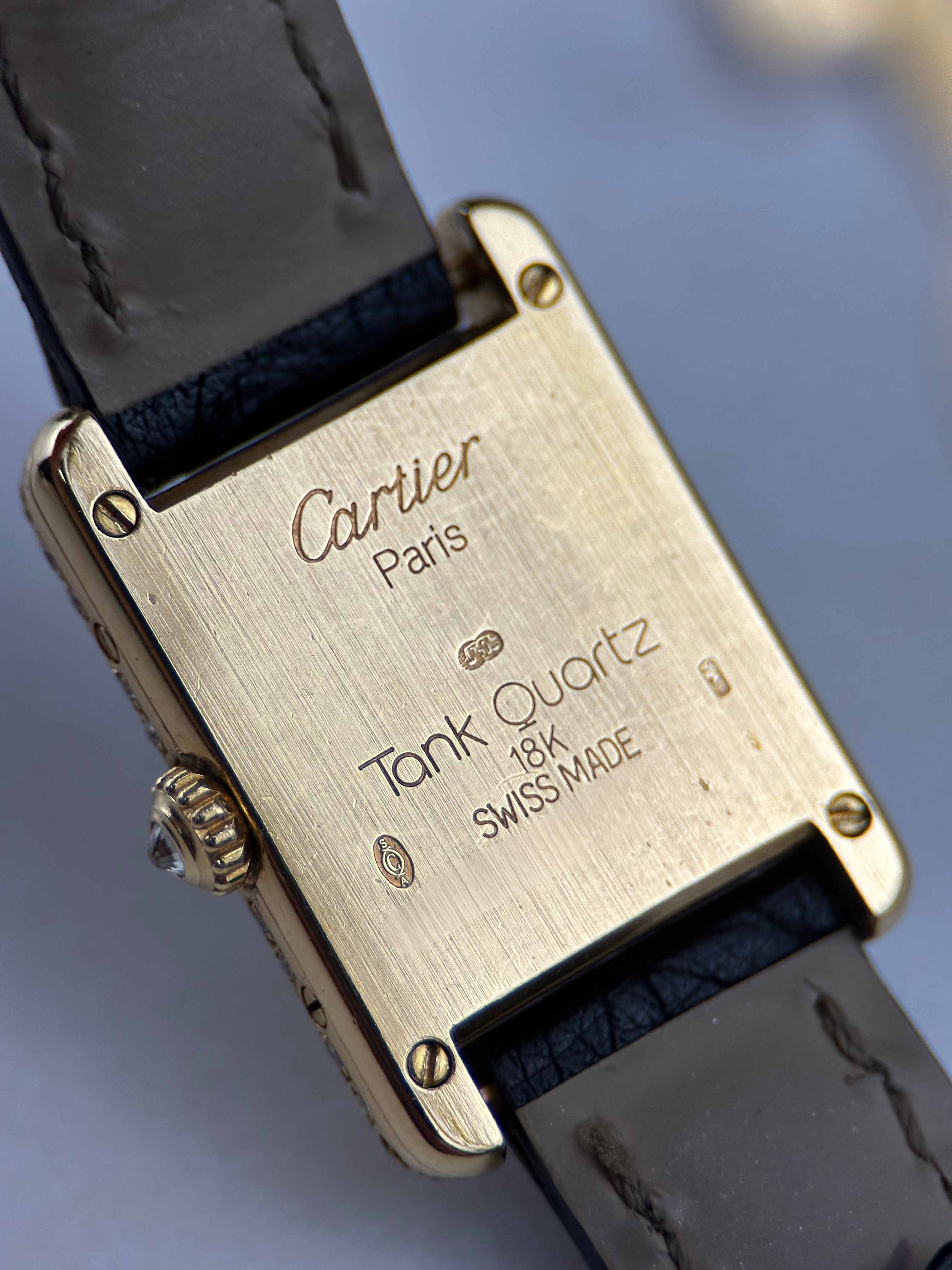 Cartier Tank Louis Quartz 80570 Brillant Besatz