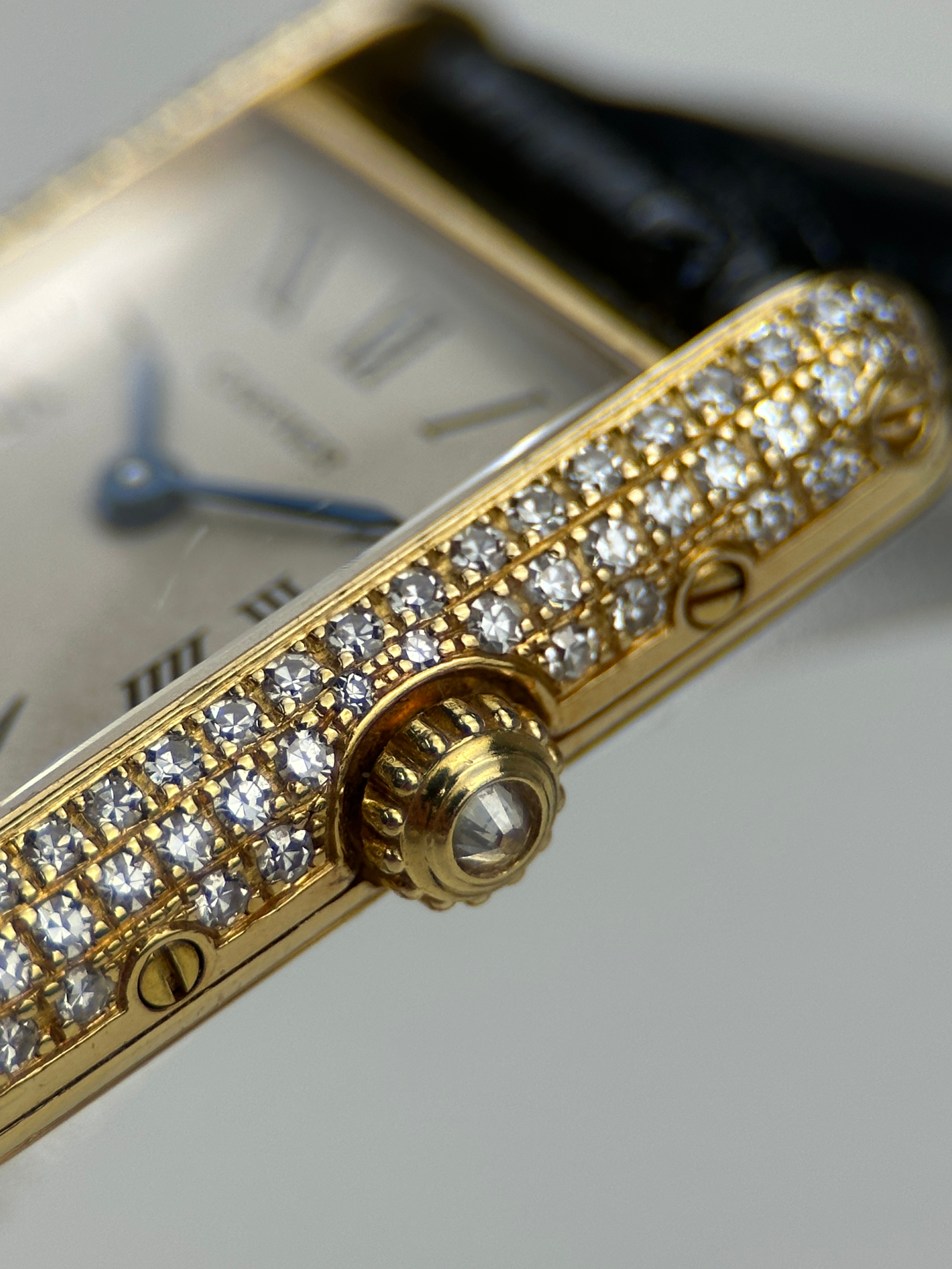 Cartier Tank Louis Quartz 80570 Brillant Besatz