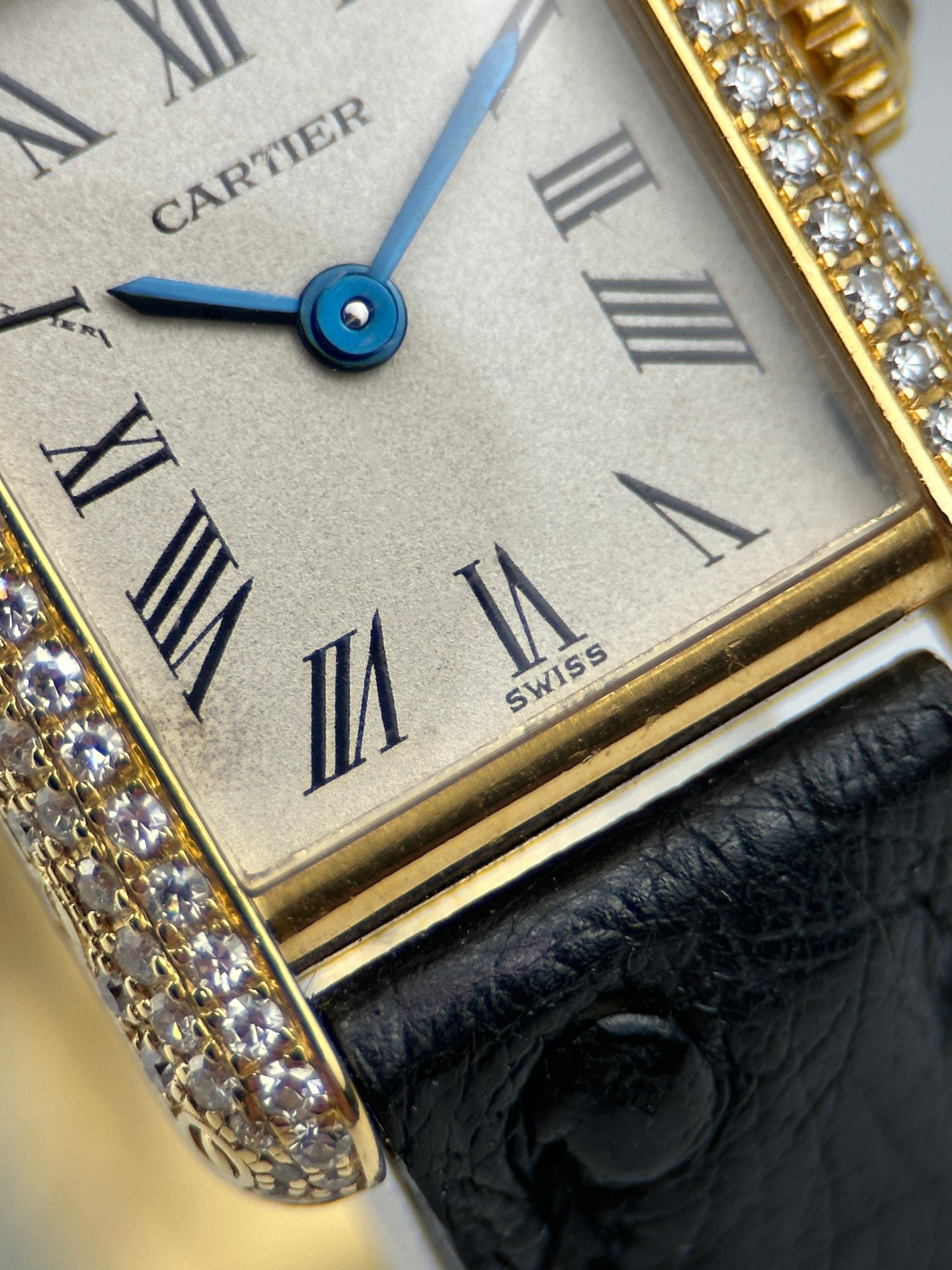 Cartier Tank Louis Quartz 80570 Brillant Besatz
