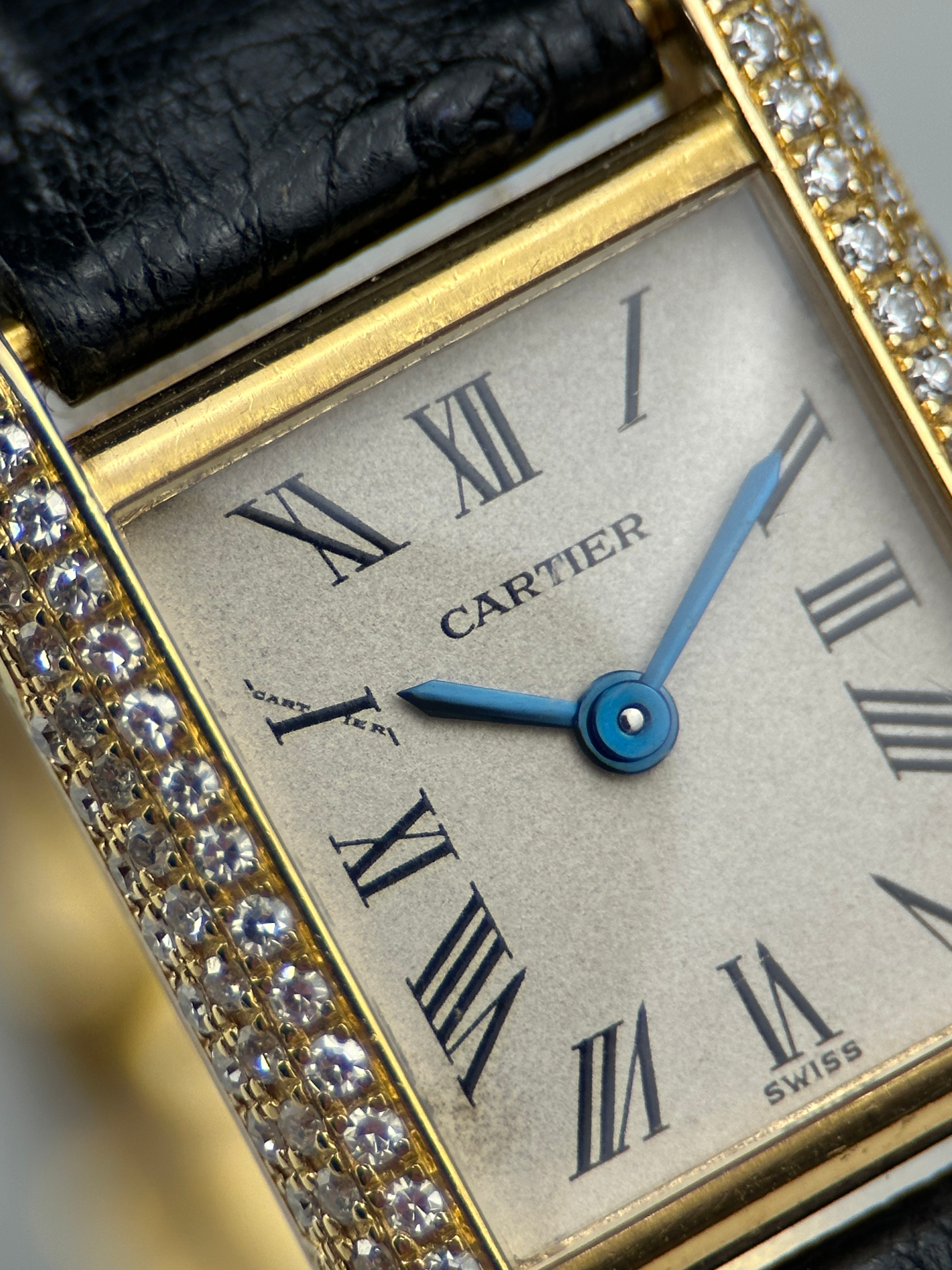 Cartier Tank Louis Quartz 80570 Brillant Besatz