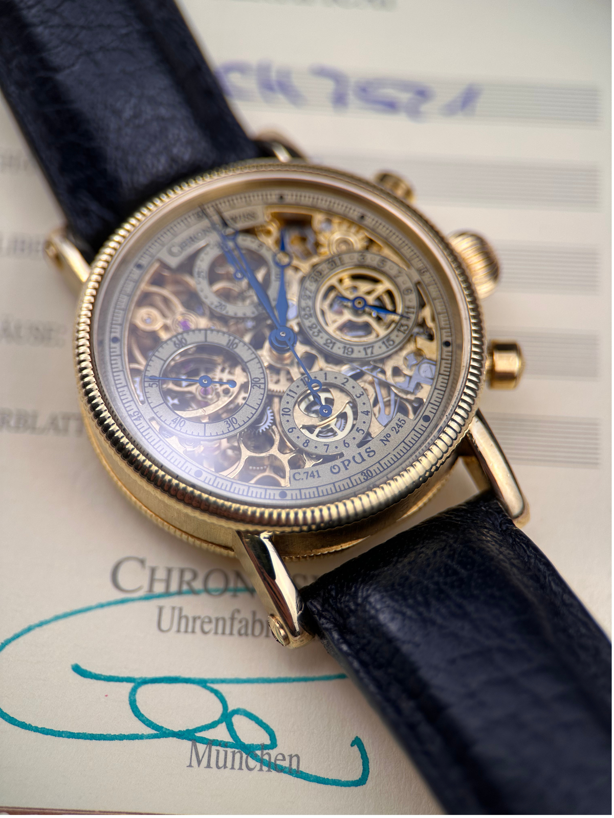 Chronoswiss Opus Skeletton 18K Gelbgold CH7521 Fullset 1997
