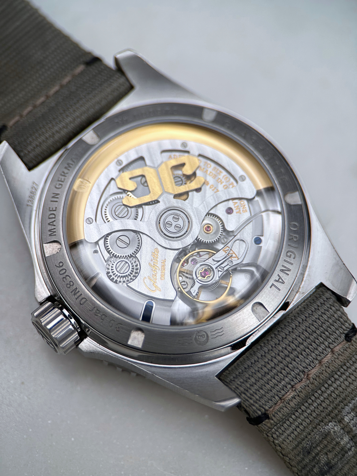Glashütte SeaQ Panoramadatum 136.13.02.81.08 Blau Fullset 2020