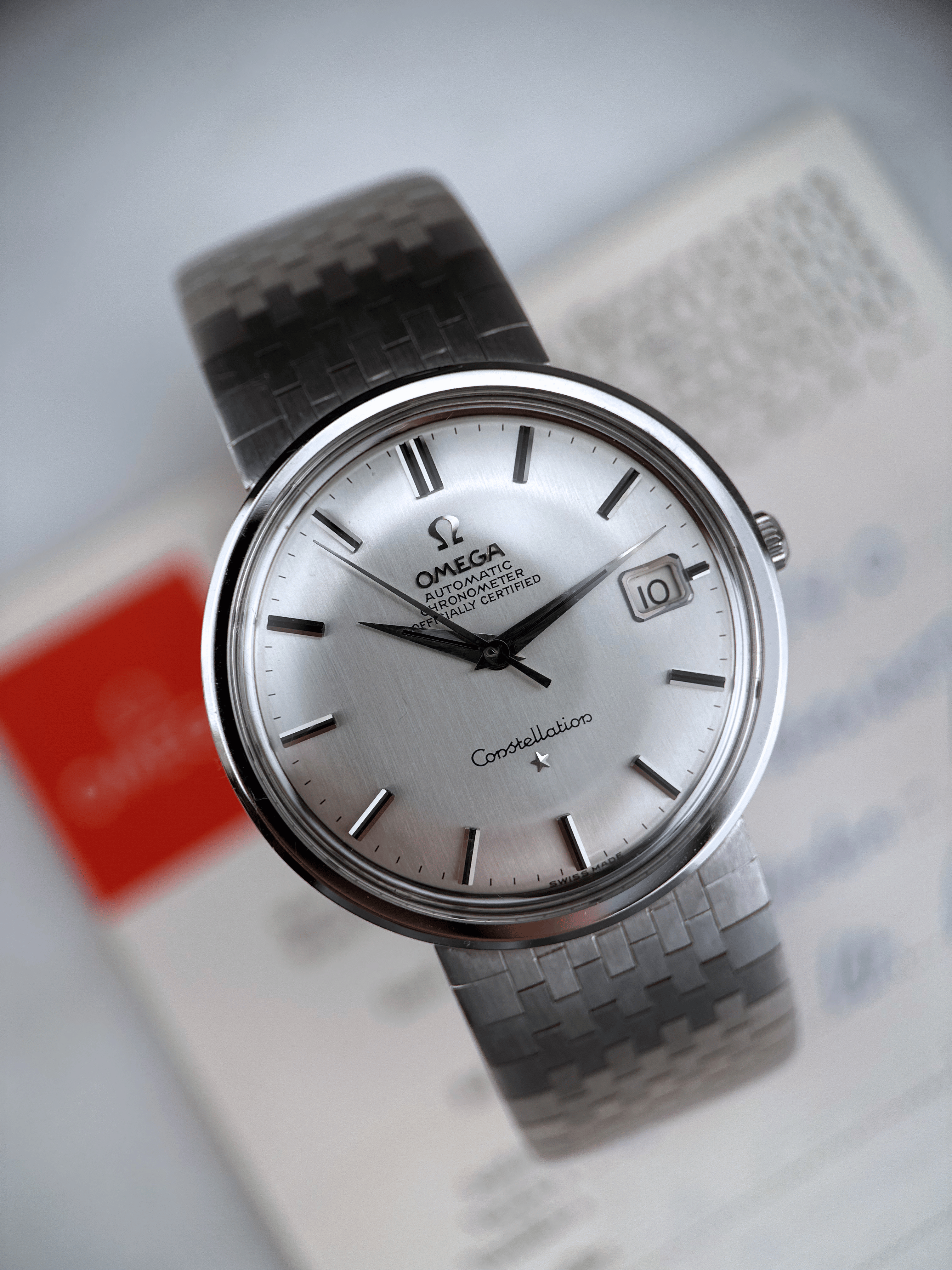 Omega Constellation 18k Weißgold BC.3684060 Fullset 1969