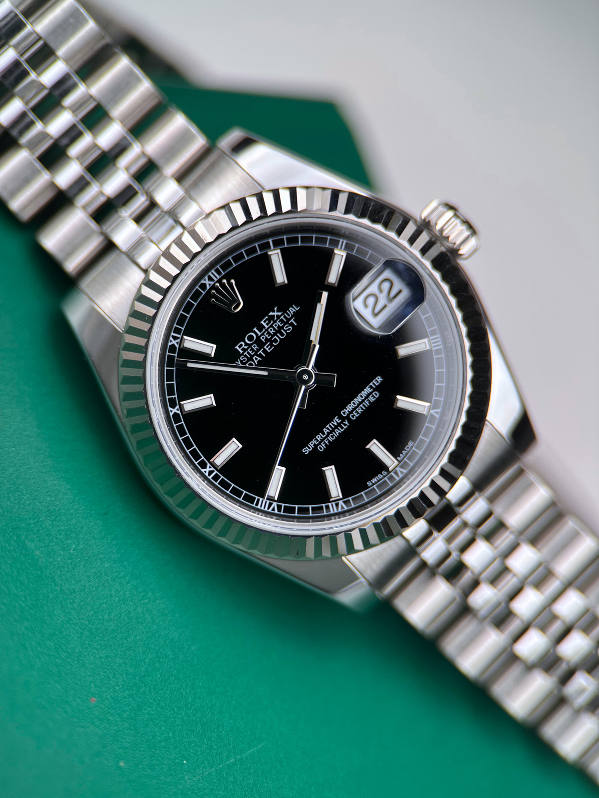Rolex Datejust 31 Schwarz Index 178274