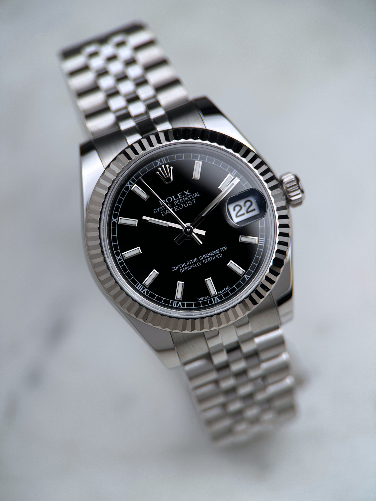 Rolex Datejust 31 Schwarz Index 178274