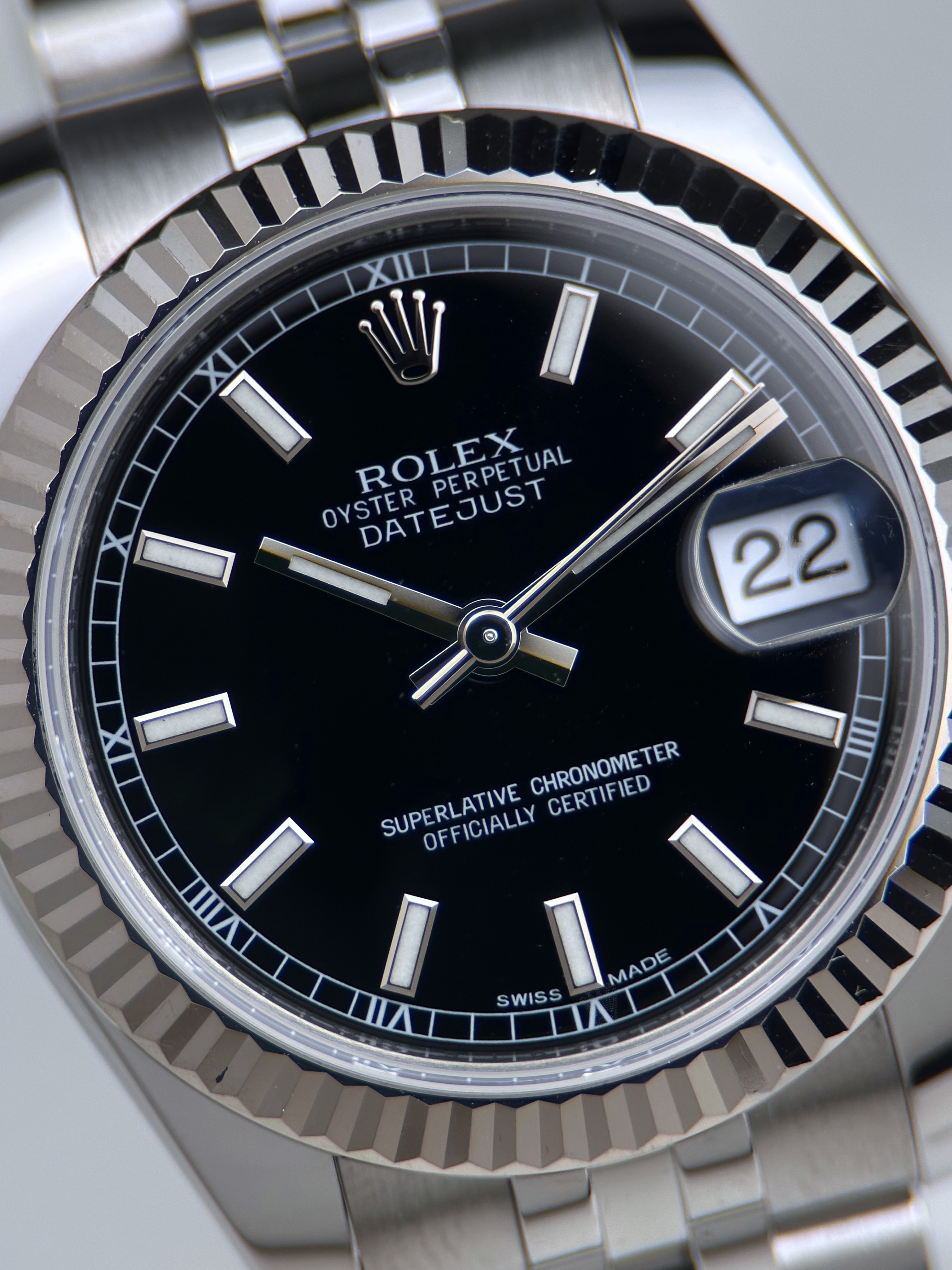 Rolex Datejust 31 Schwarz Index 178274