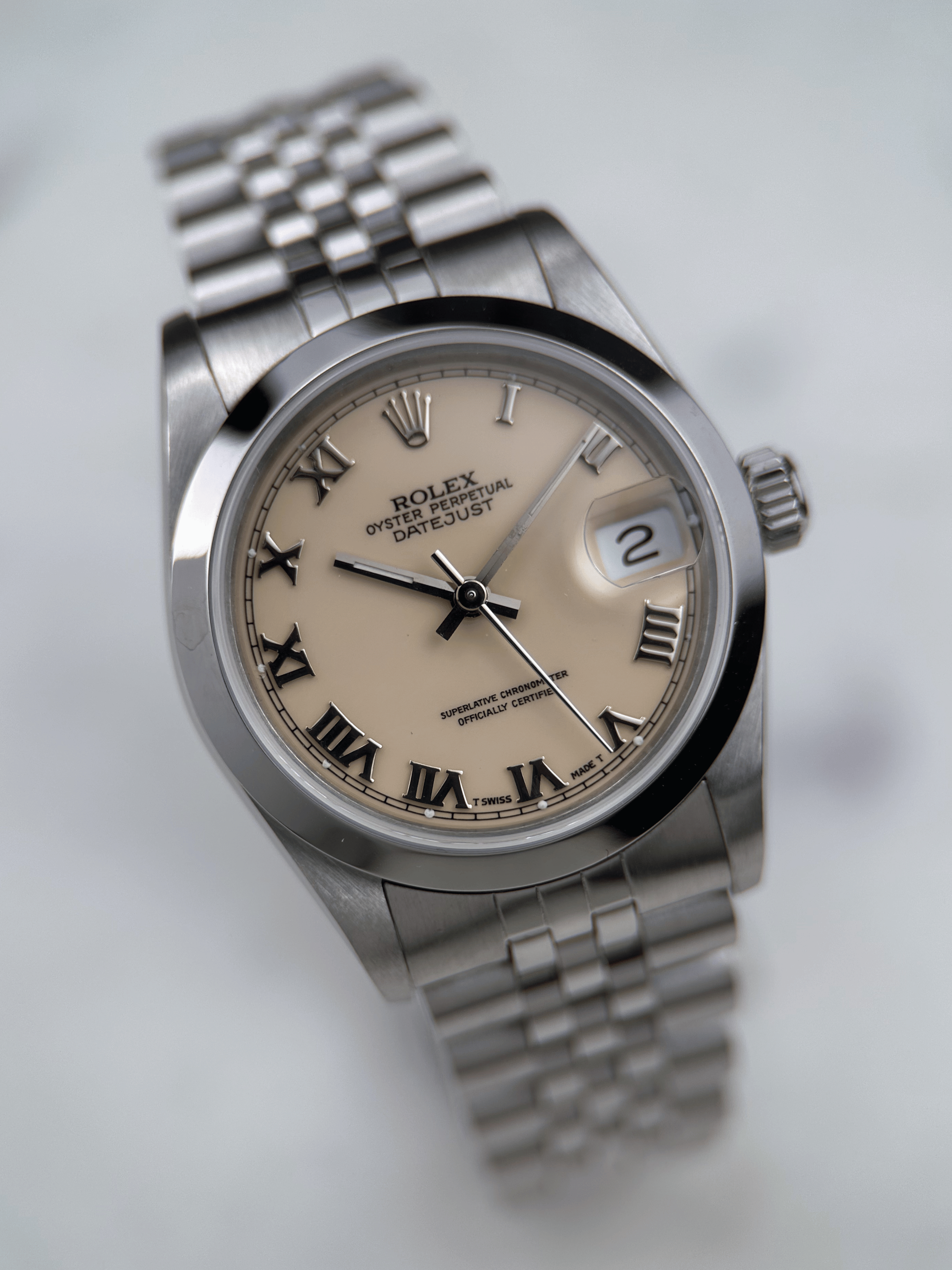 Rolex Datejust 31 Elfenbein "Ivory Roman" 68240  E-Serie 1990