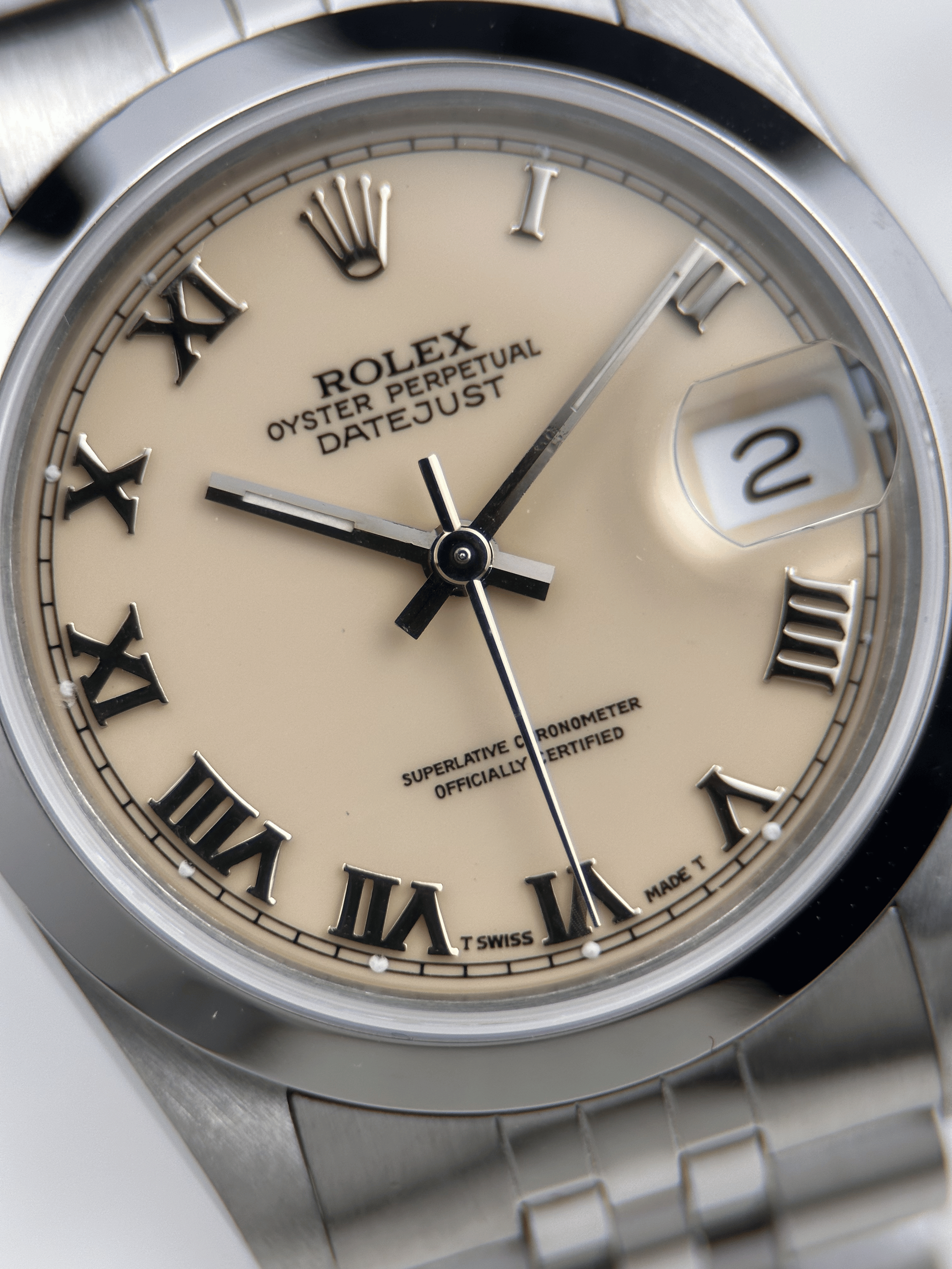 Rolex Datejust 31 Elfenbein "Ivory Roman" 68240  E-Serie 1990