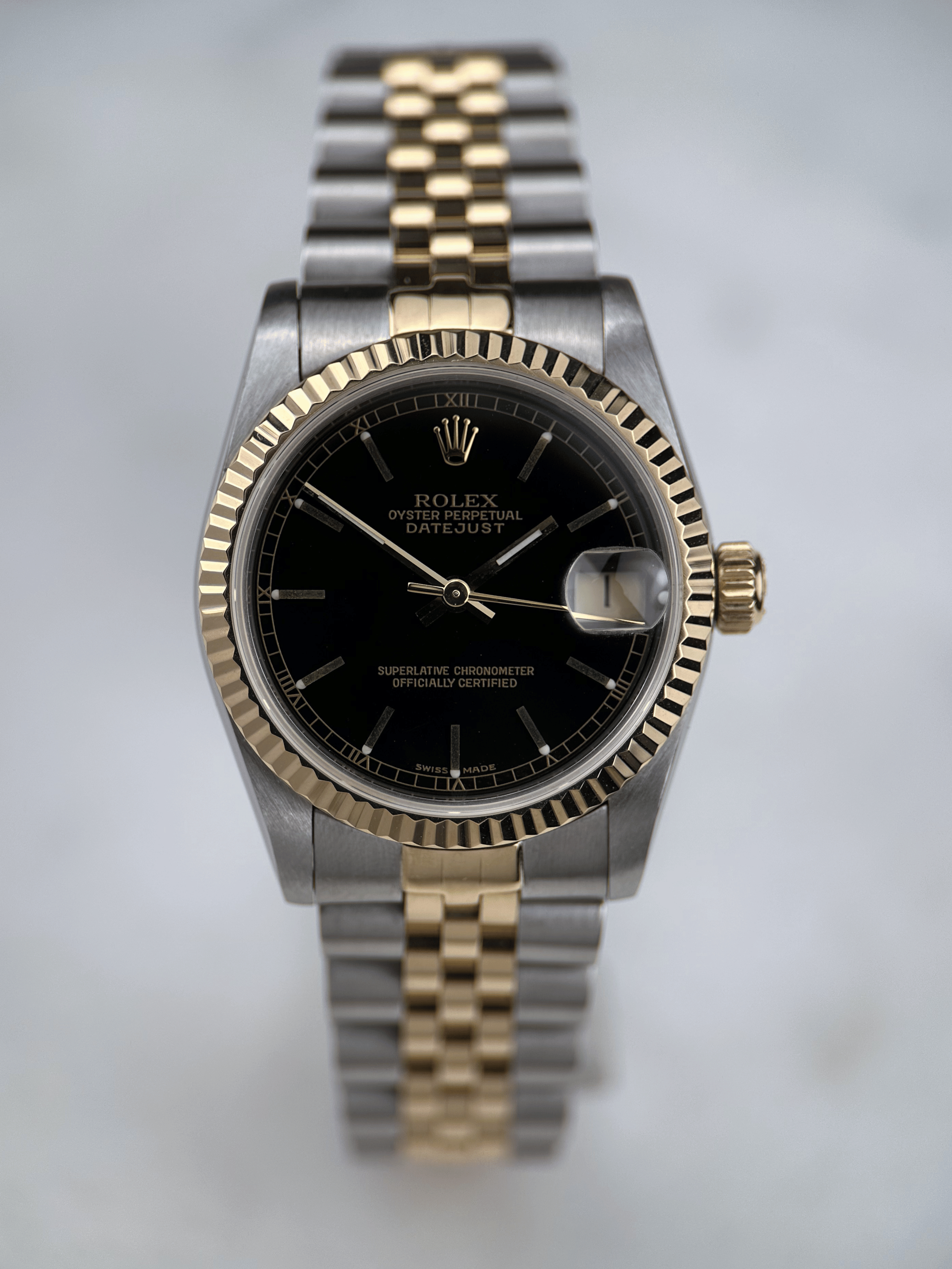 Rolex Datejust 31mm Schwarz 68273 Fullset 1985