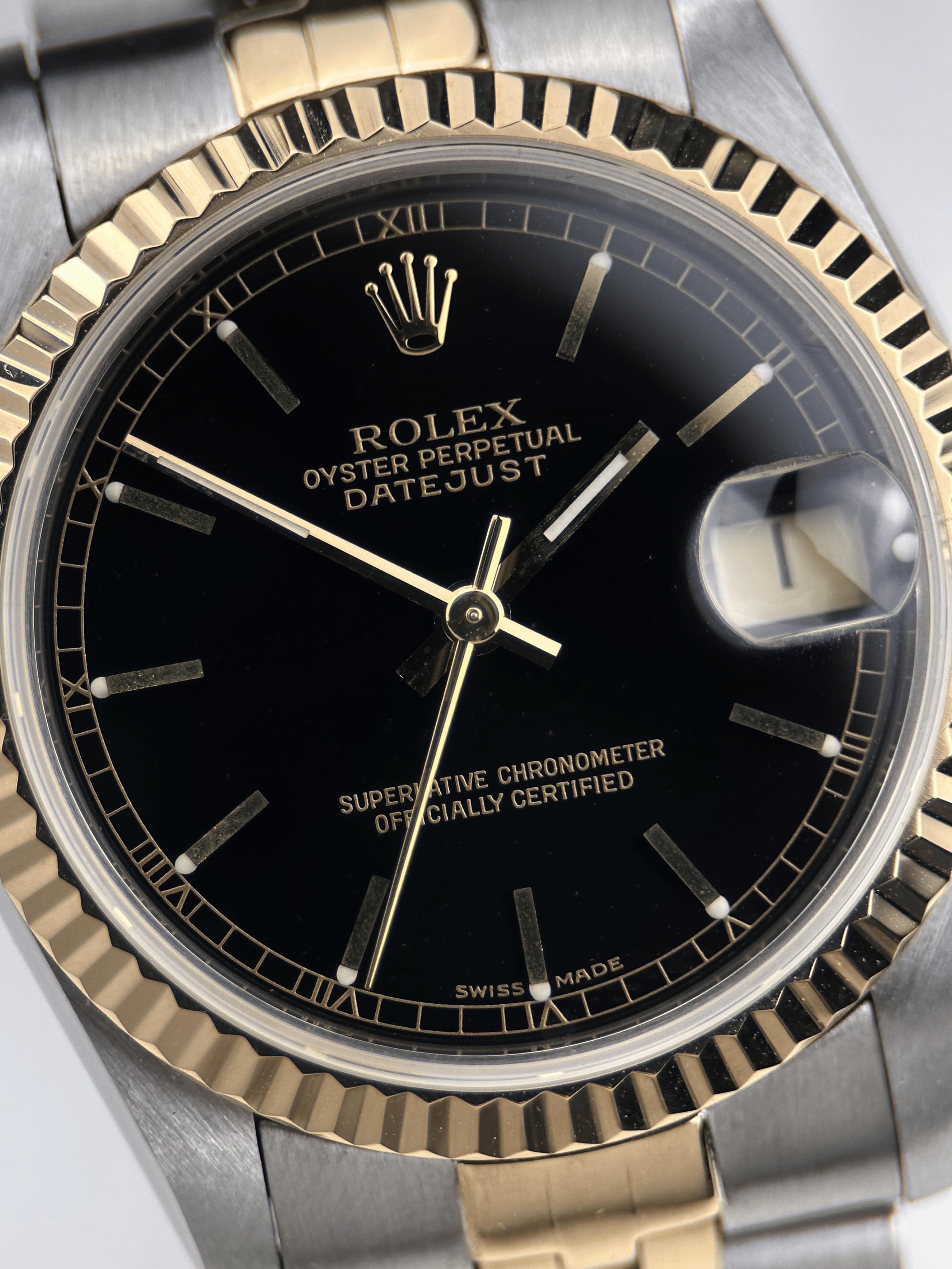 Rolex Datejust 31mm Schwarz 68273 Fullset 1985