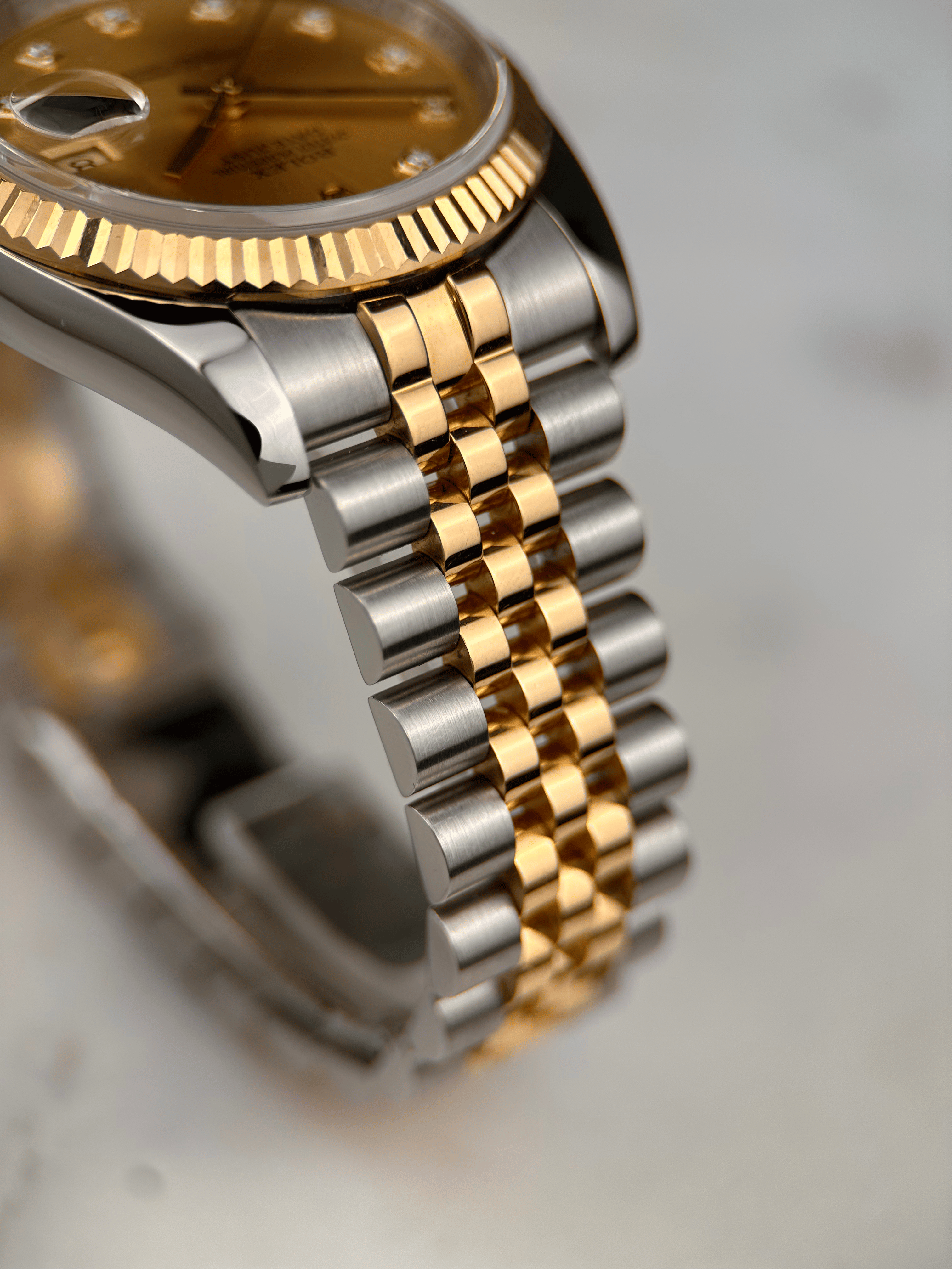 Rolex Datejust 36 Champagner Brillant 116233 Org. Papiere 2007