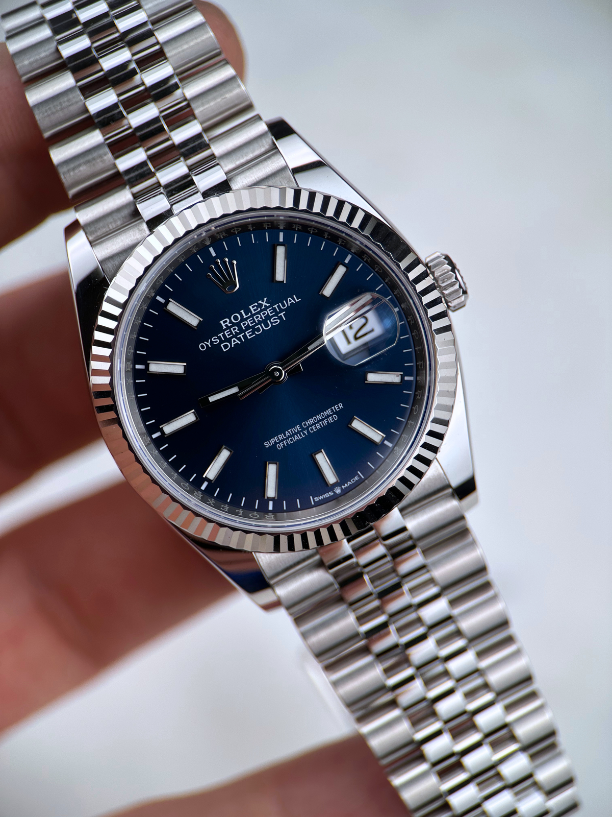 Rolex Datejust 36 Blau Index 126234 Fullset 2019
