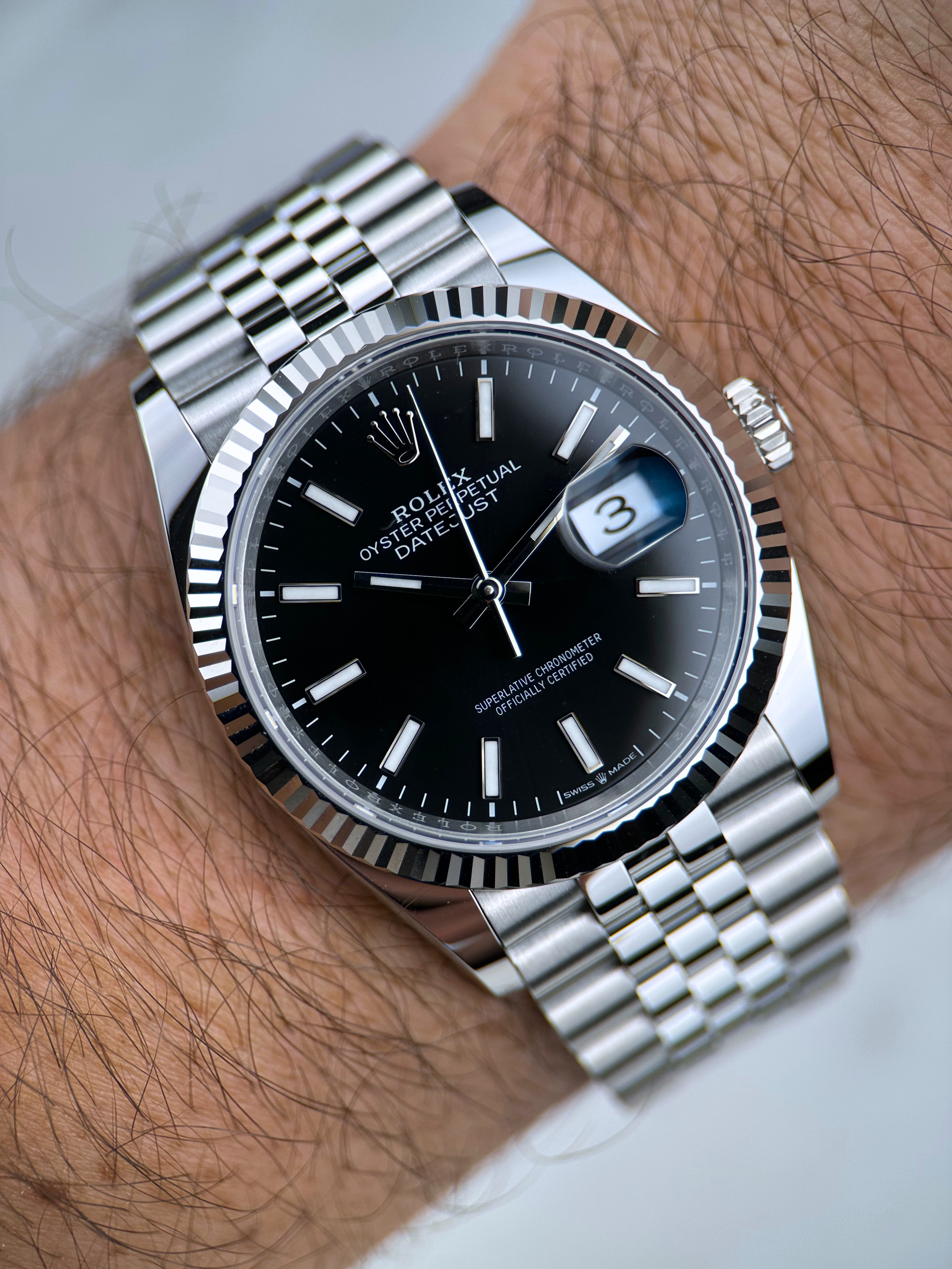 Rolex Datejust 36 Schwarz Index 126234 Fullset 2025