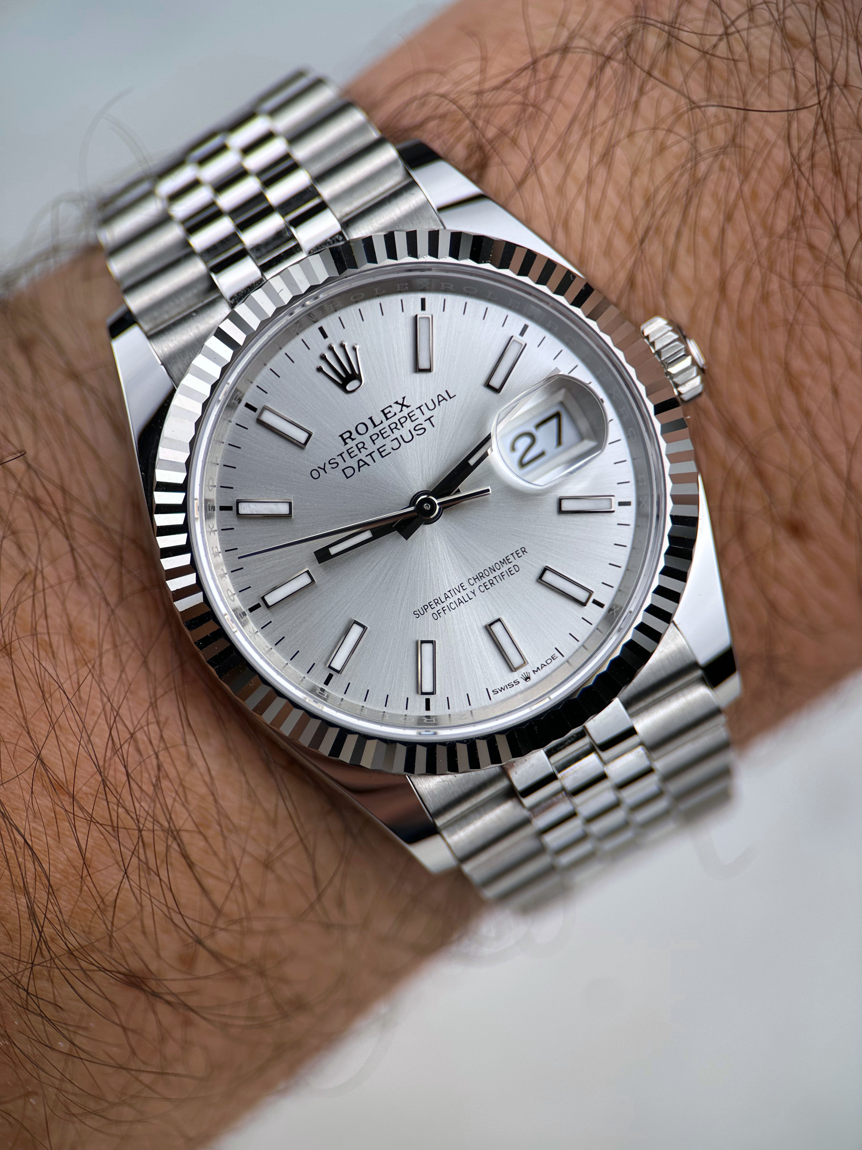 Rolex Datejust 36 Silber Index 126234 Fullset 2024