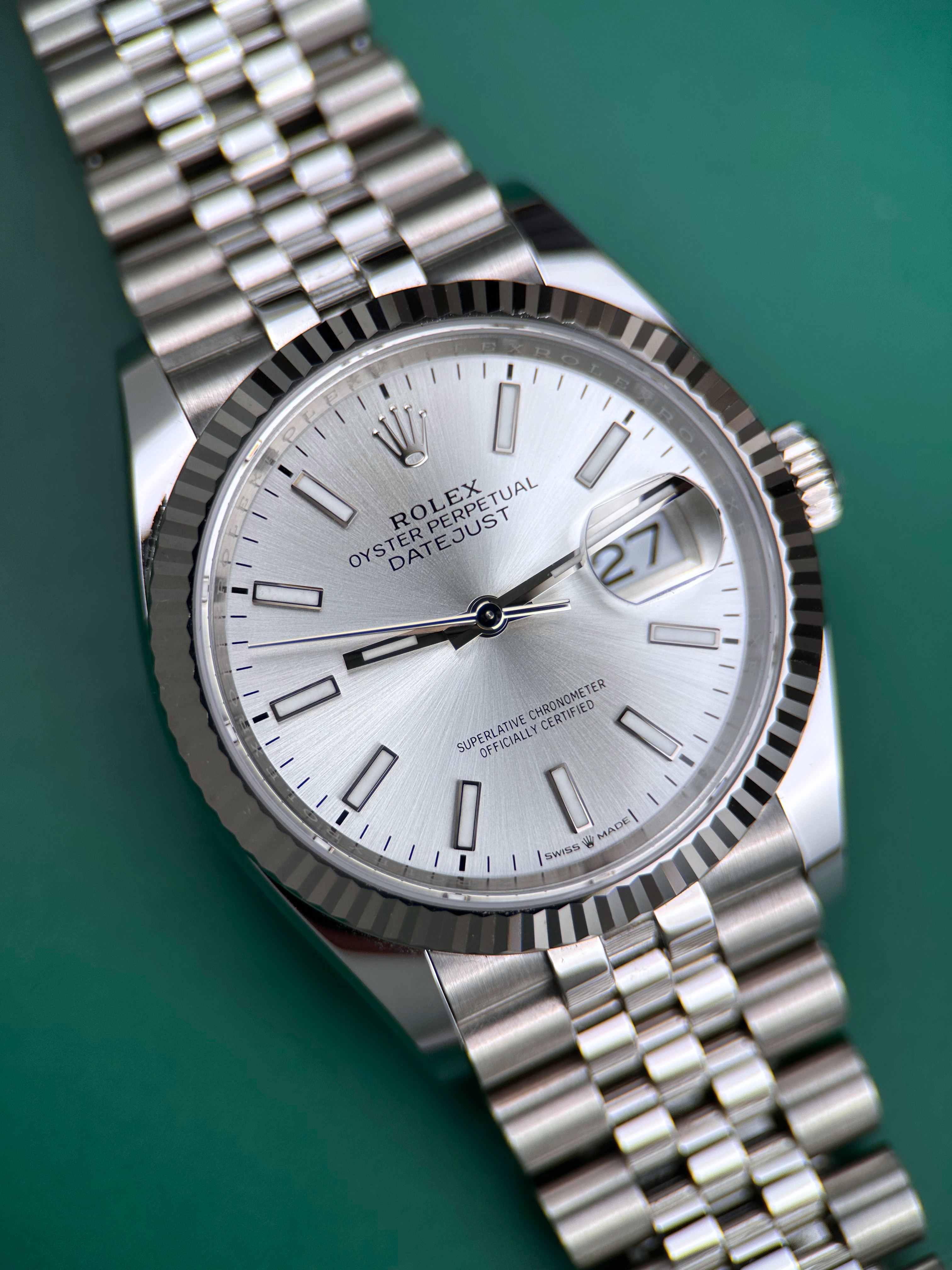 Rolex Datejust 36 Silber Index 126234 Fullset 2024
