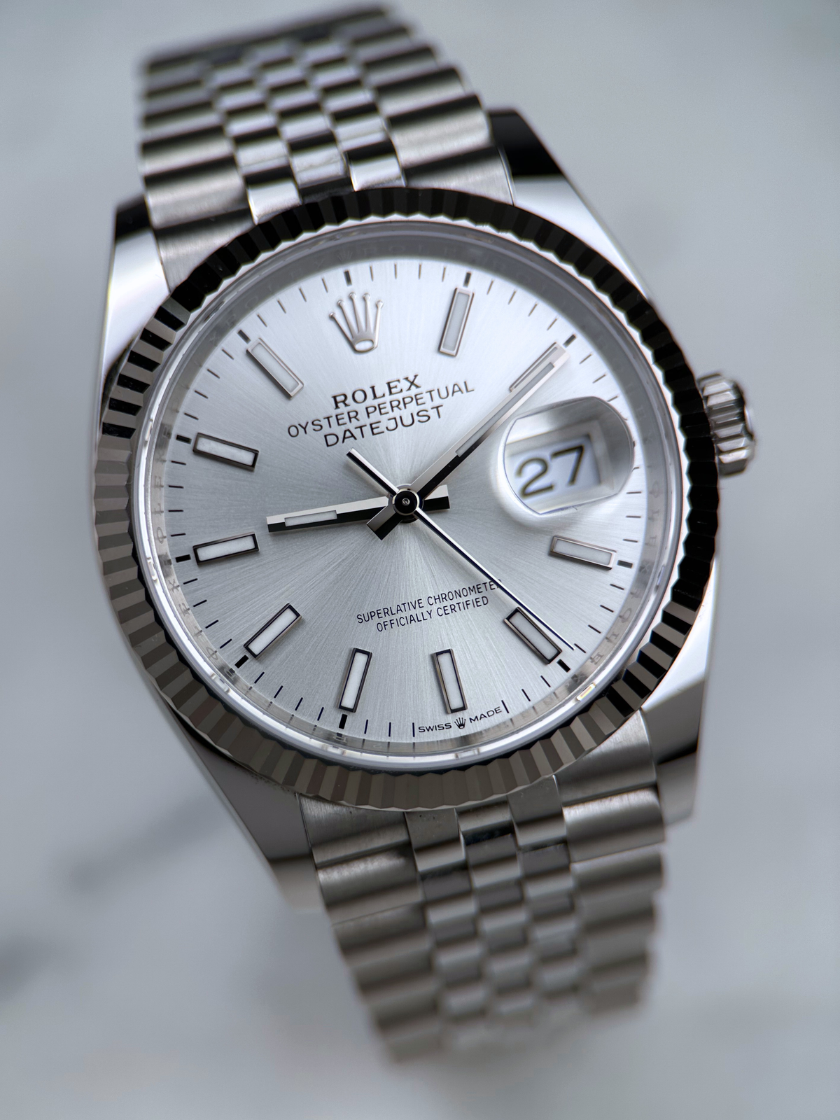 Rolex Datejust 36 Silber Index 126234 Fullset 2024