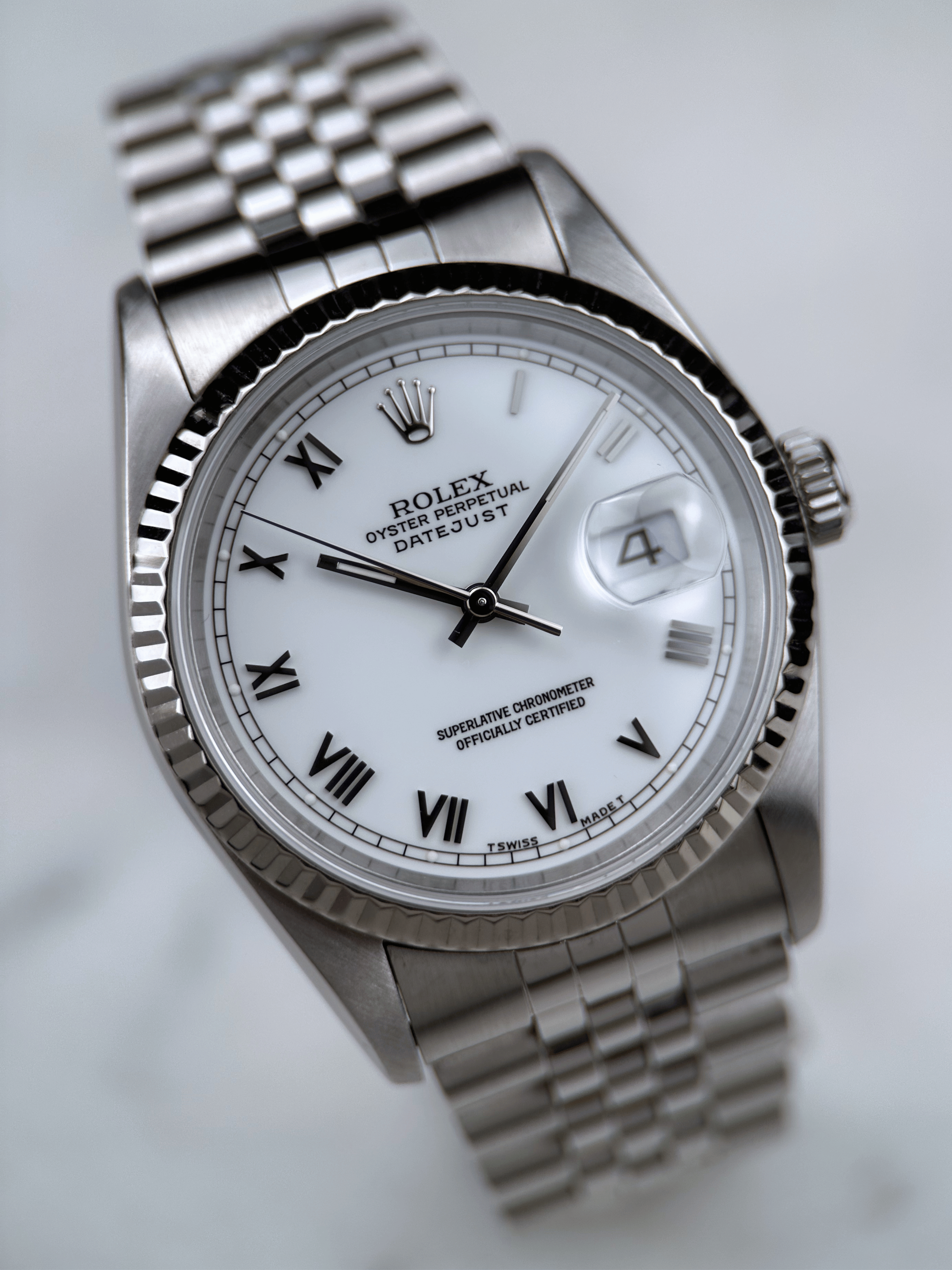 Rolex Datejust 36mm 16234 Weiß Römisch Fullset 1997