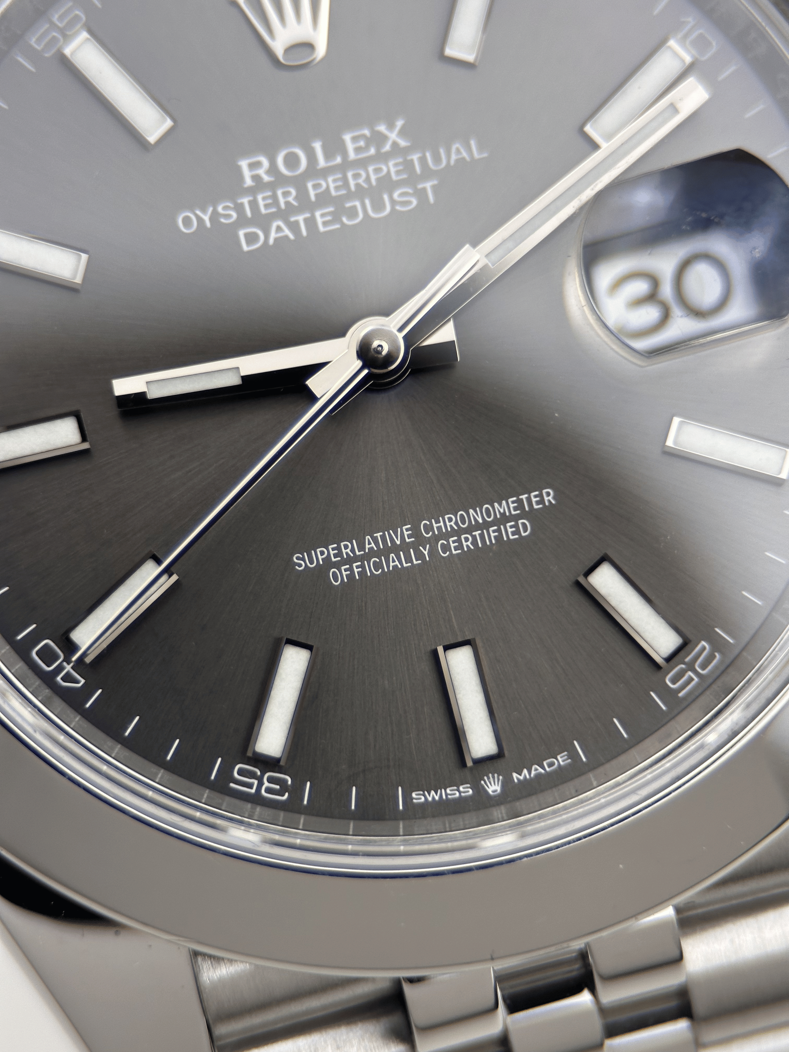 Rolex Datejust 41 Rhodium 126300 Fullset 2018 Service 2026