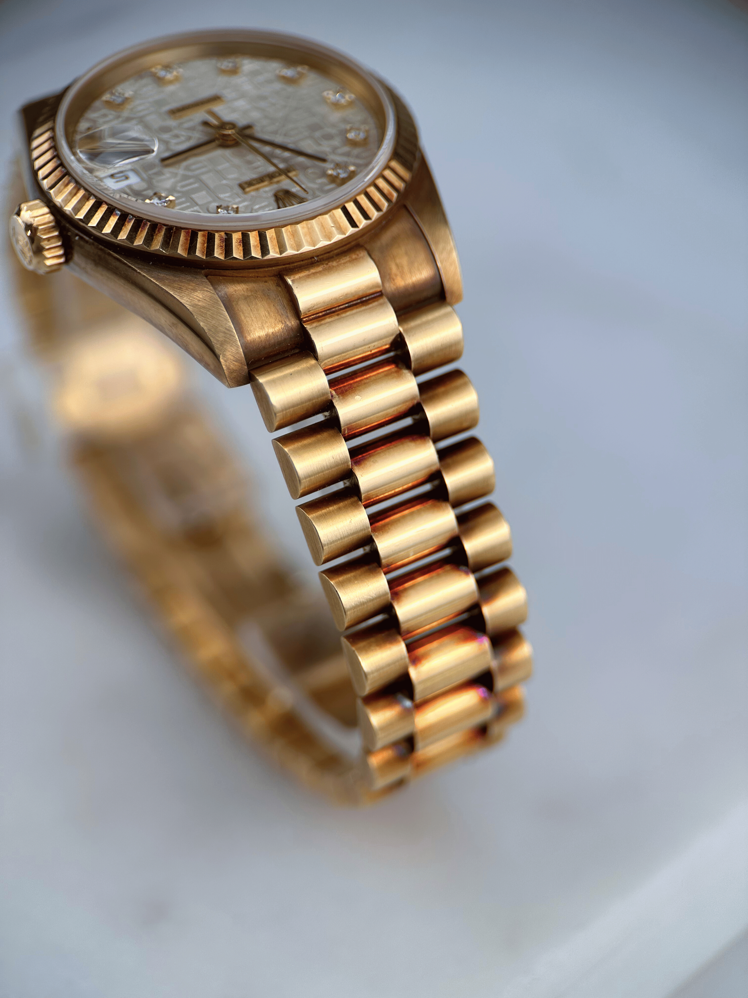 Rolex Datejust 31mm Silber Jubilee Brillant 68278 NOS Org Papiere 1984