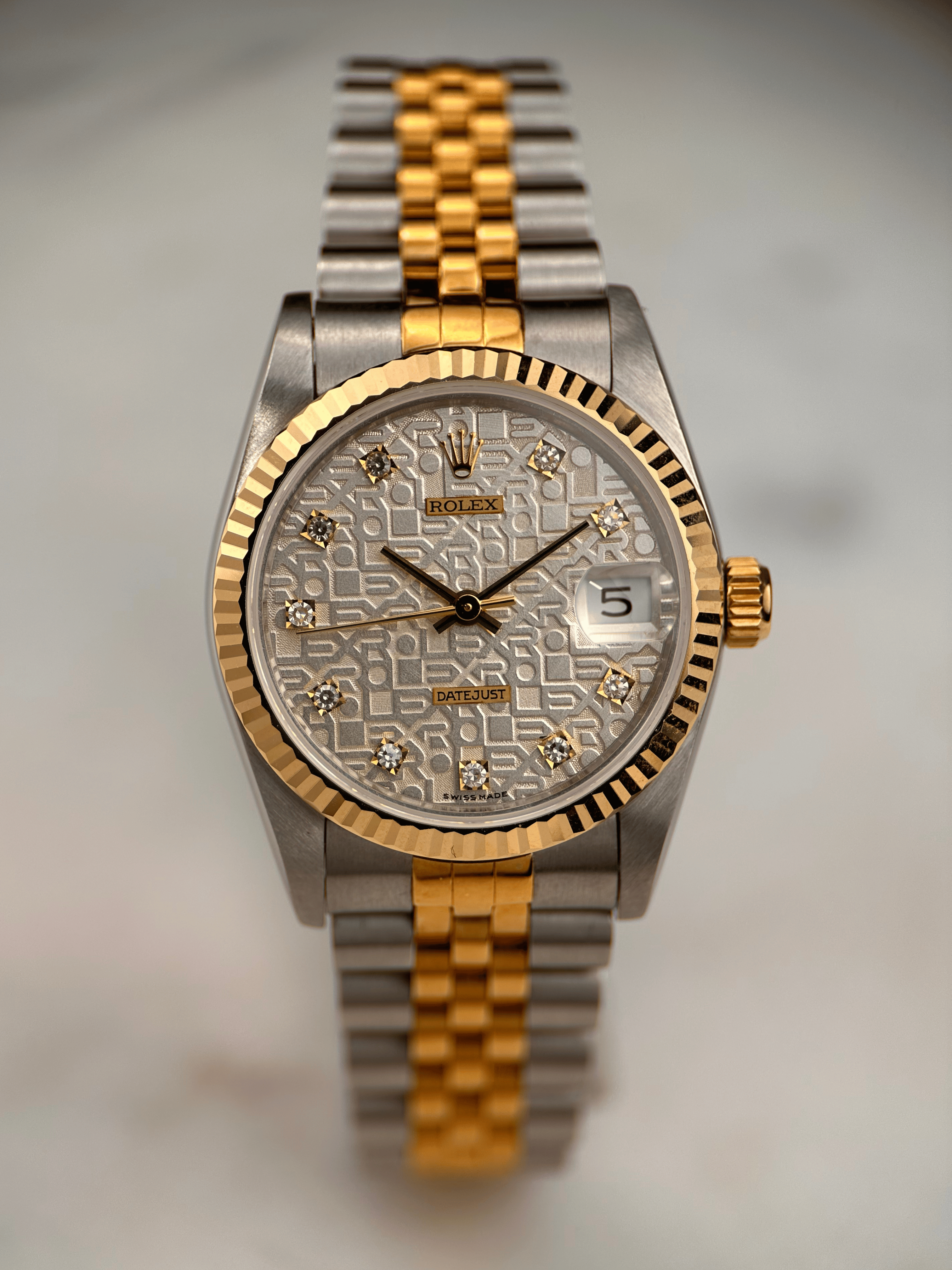 Rolex Datejust 31 Silber Jubilee Brillant 68273 Org. Papiere 1993